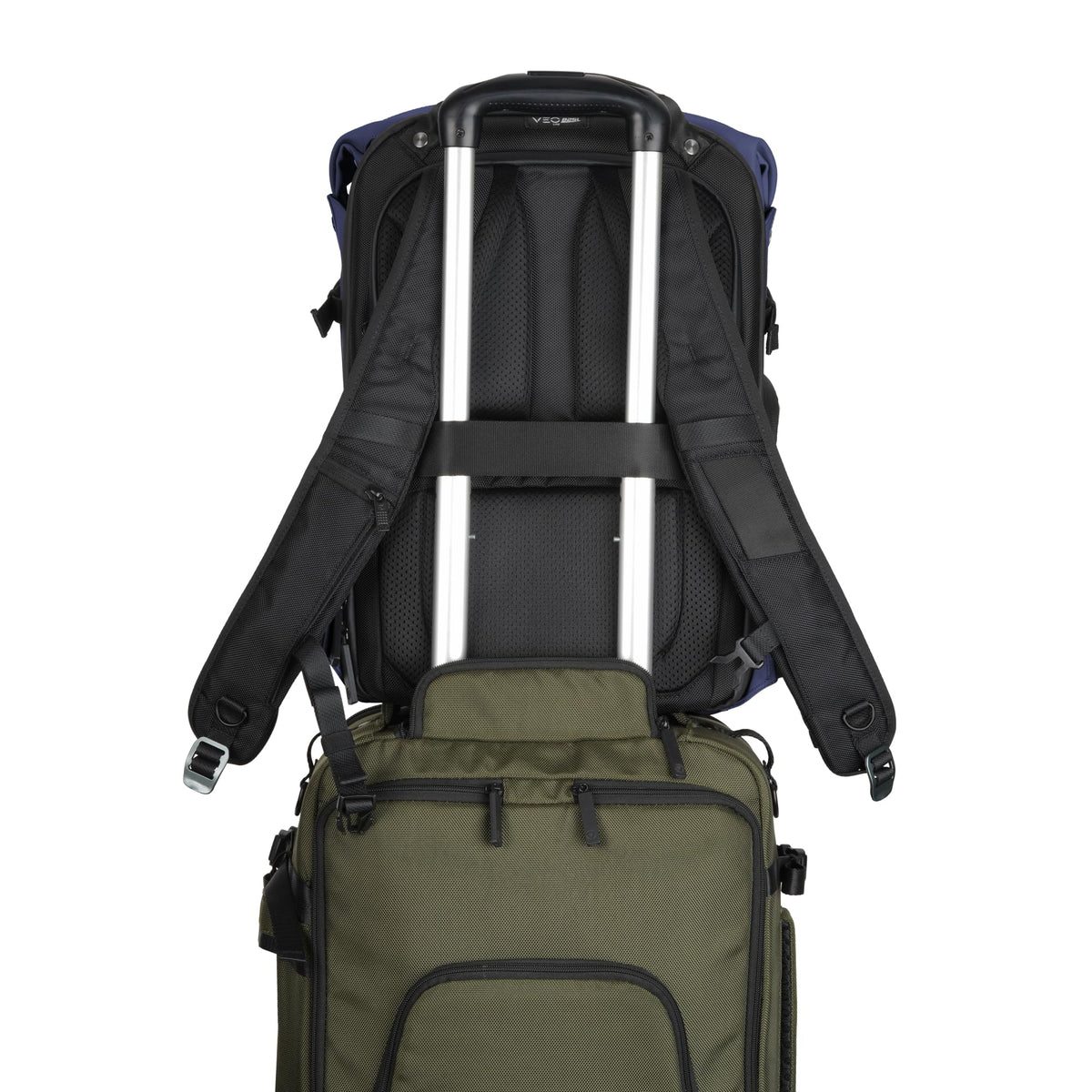 VANGUARD VEO Lite B25L Camera & Everyday Backpack (Navy) – Fits Full-Frame Camera with 70–200mm Attached + 3–4 Lenses, 16" Laptop Storage, 3-Way Access, Convertible Daypack Design