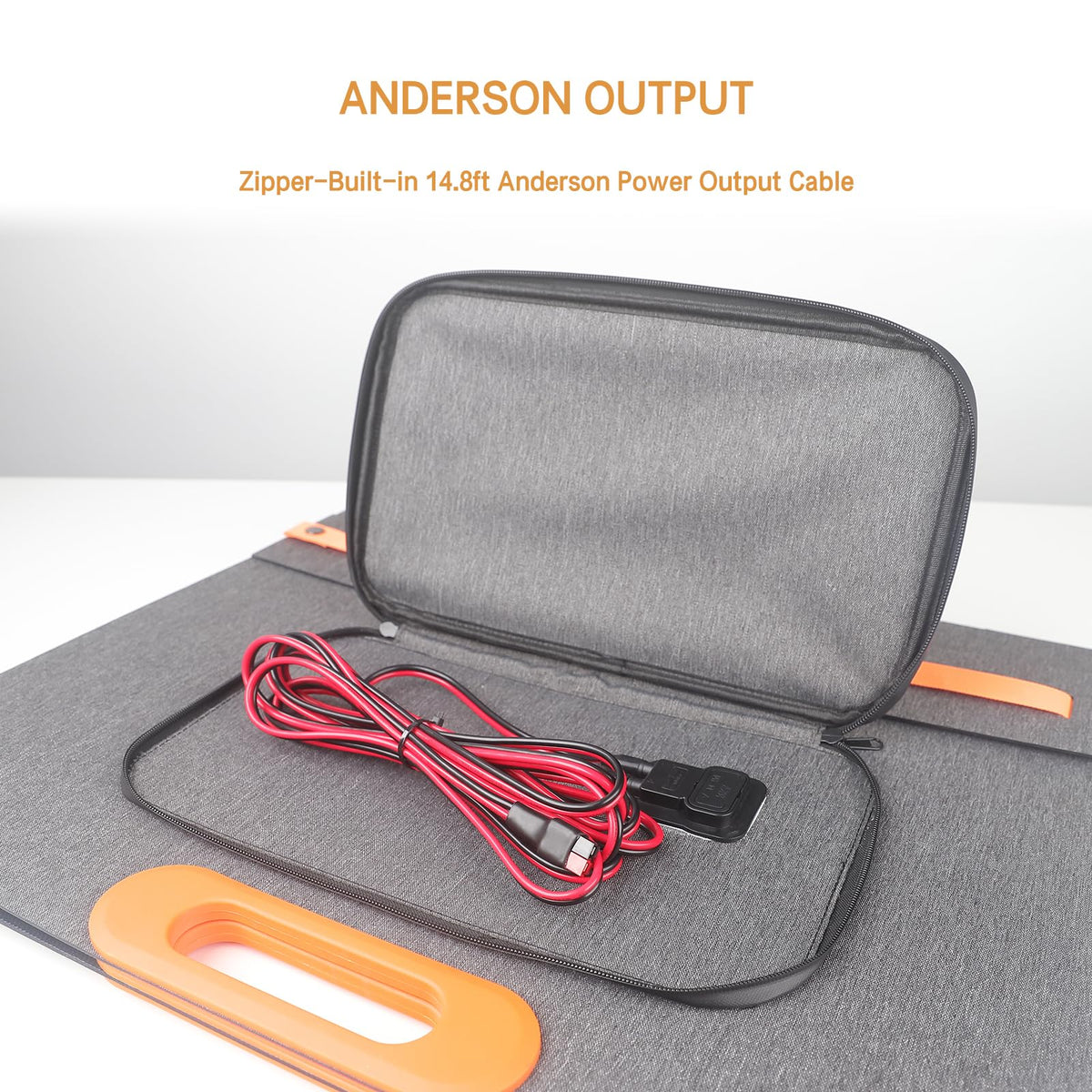 EYONGPV 300W Portable Solar Panel, 26% HPBC Cells, Foldable Solar Charger, 15ft (4.5m) Cable, 30A Anderson Output, IP65 Waterproof for RV Camping, for EcoFlow, Anker, Jackery, Bluetti Power Station