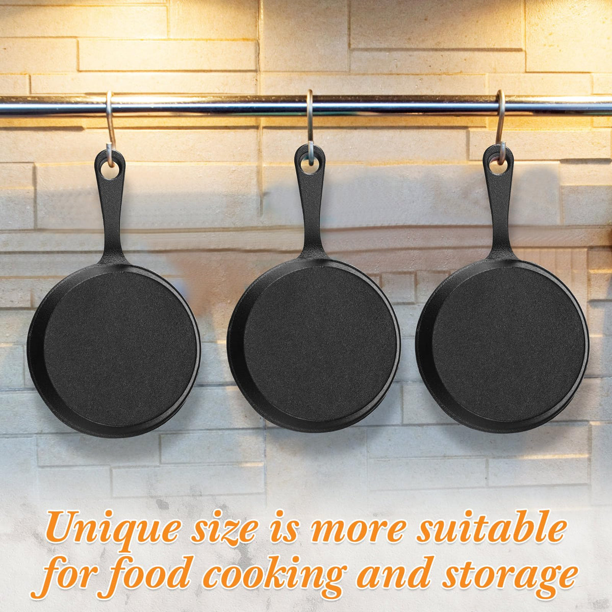 Remerry 40 Sets 4 Inches Cast Iron Skillets Mini Black Iron Nonstick Frying Pan Small Sizzling Plate Egg Pan Cast Pot Bundle with Oil Brush for Indoor and Outdoor Restaurant Kitchen