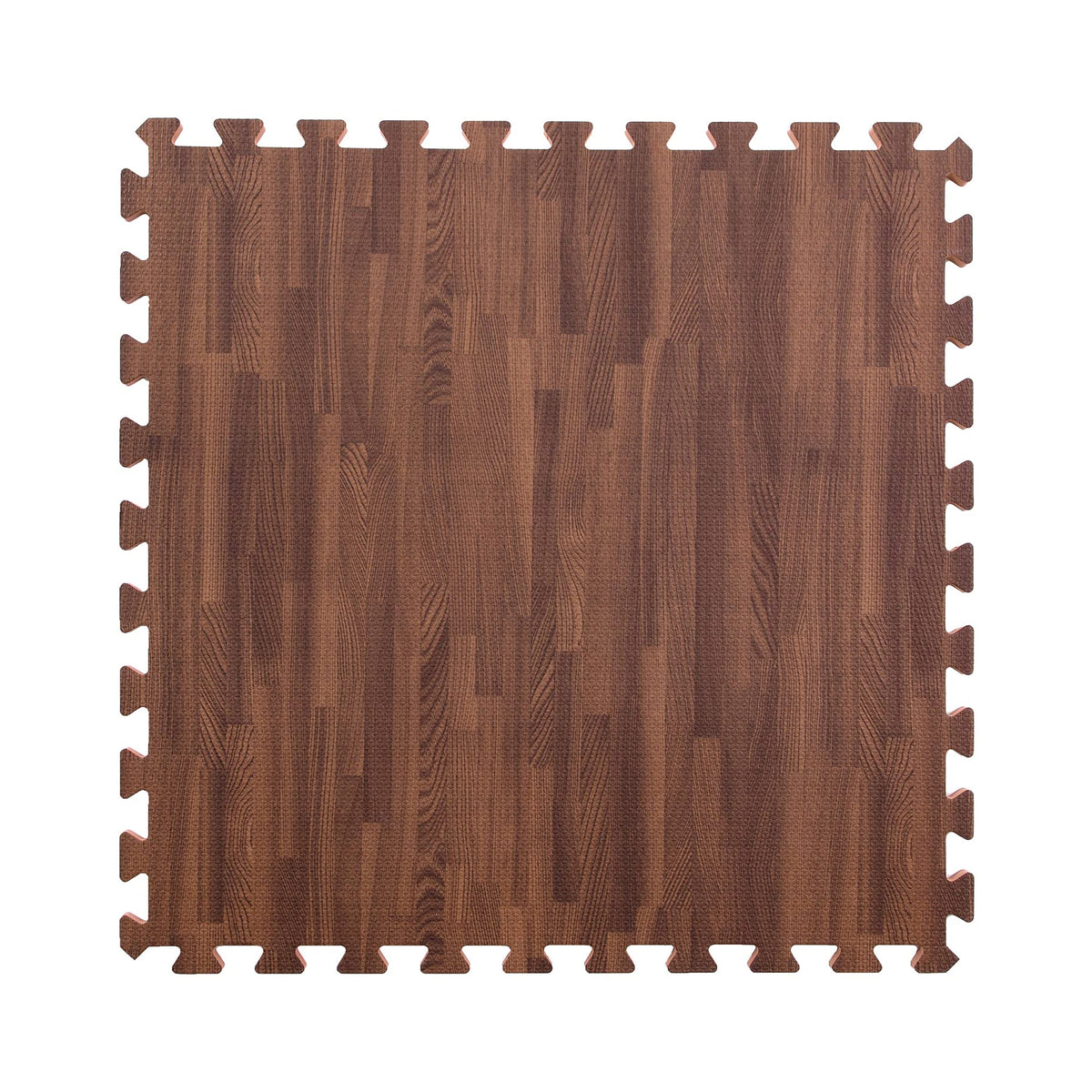 IncStores Premium Soft Wood Print Foam Flooring Tiles | Interlocking Foam Tiles for Home, Gym, Training and Yoga | 5/8" - Dark Oak, 48 Square Feet