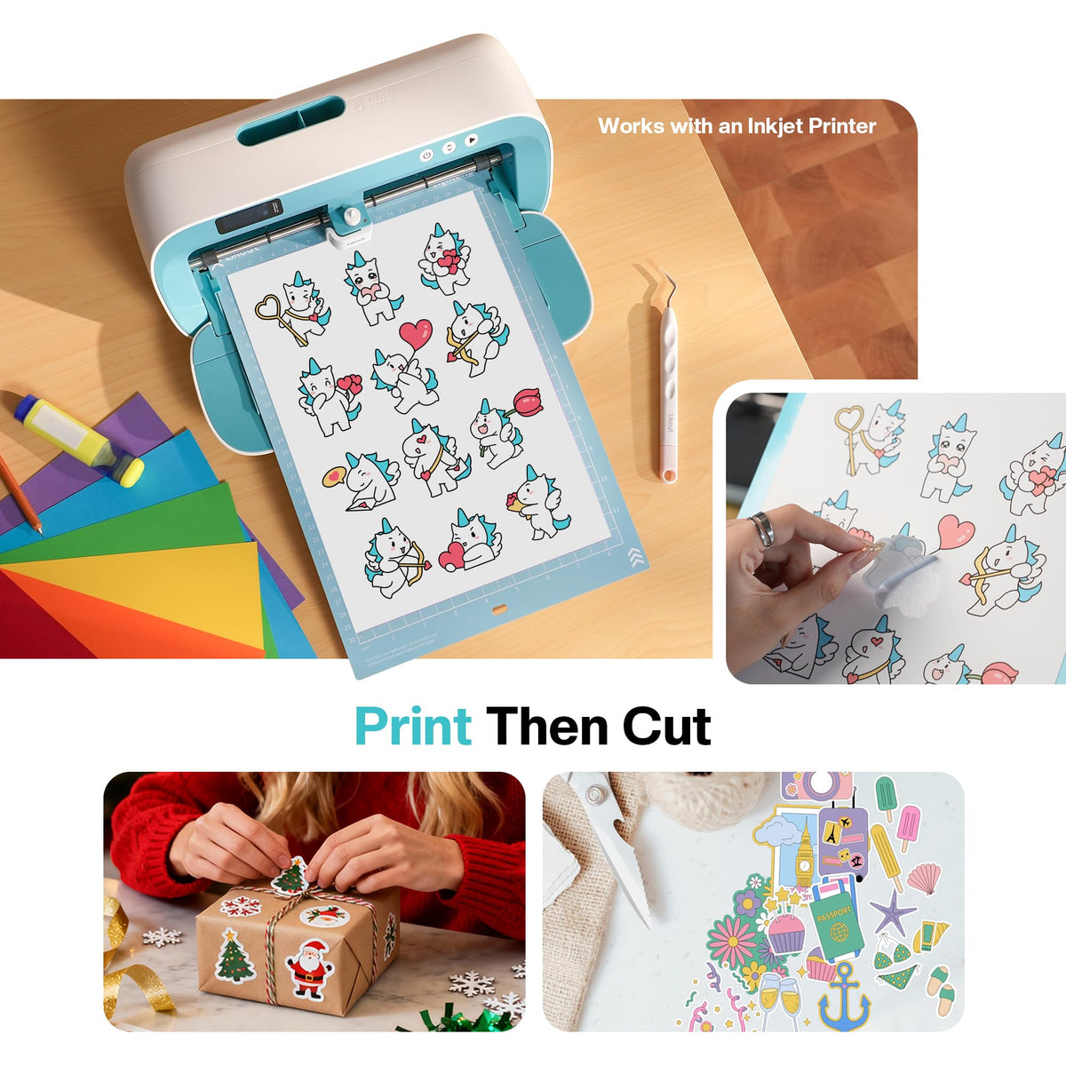 Likcut S41 Vinyl Cutter Machine with Print Then Cut - AI Image Generation Sticker Cutter and Maker Machine for Room Decor, HTV, Cardstock and Custom Stickers, Crafts for Adults