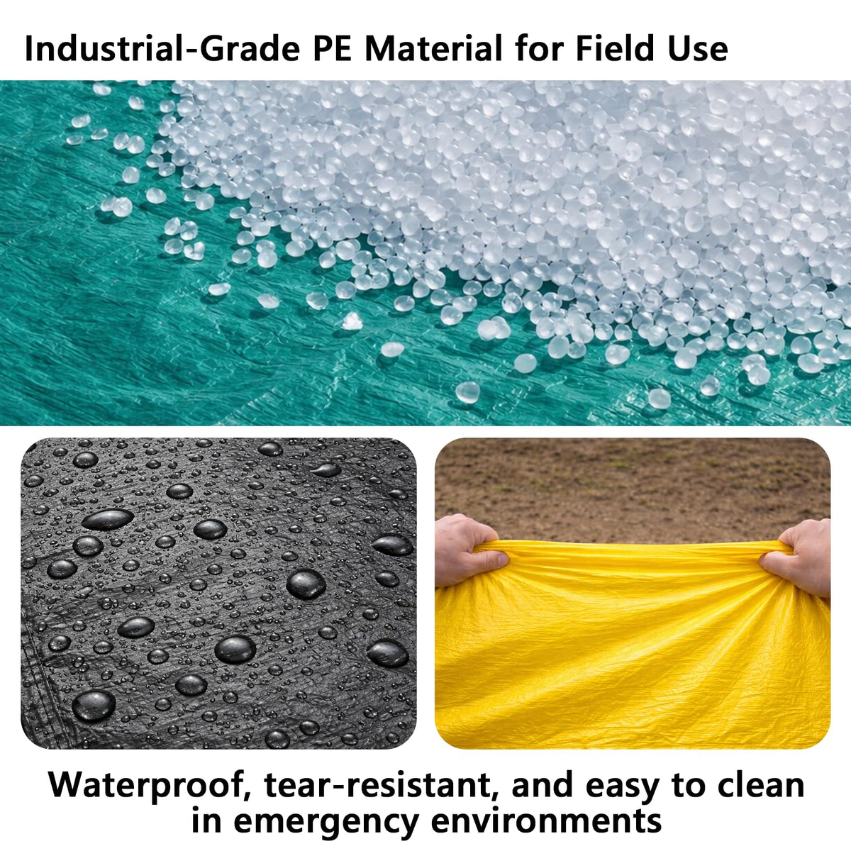 Emergency Triage Tarps – Mini Treatment Area Set of 4 for First Aid & Emergency Response (Red, Yellow, Green, Black)