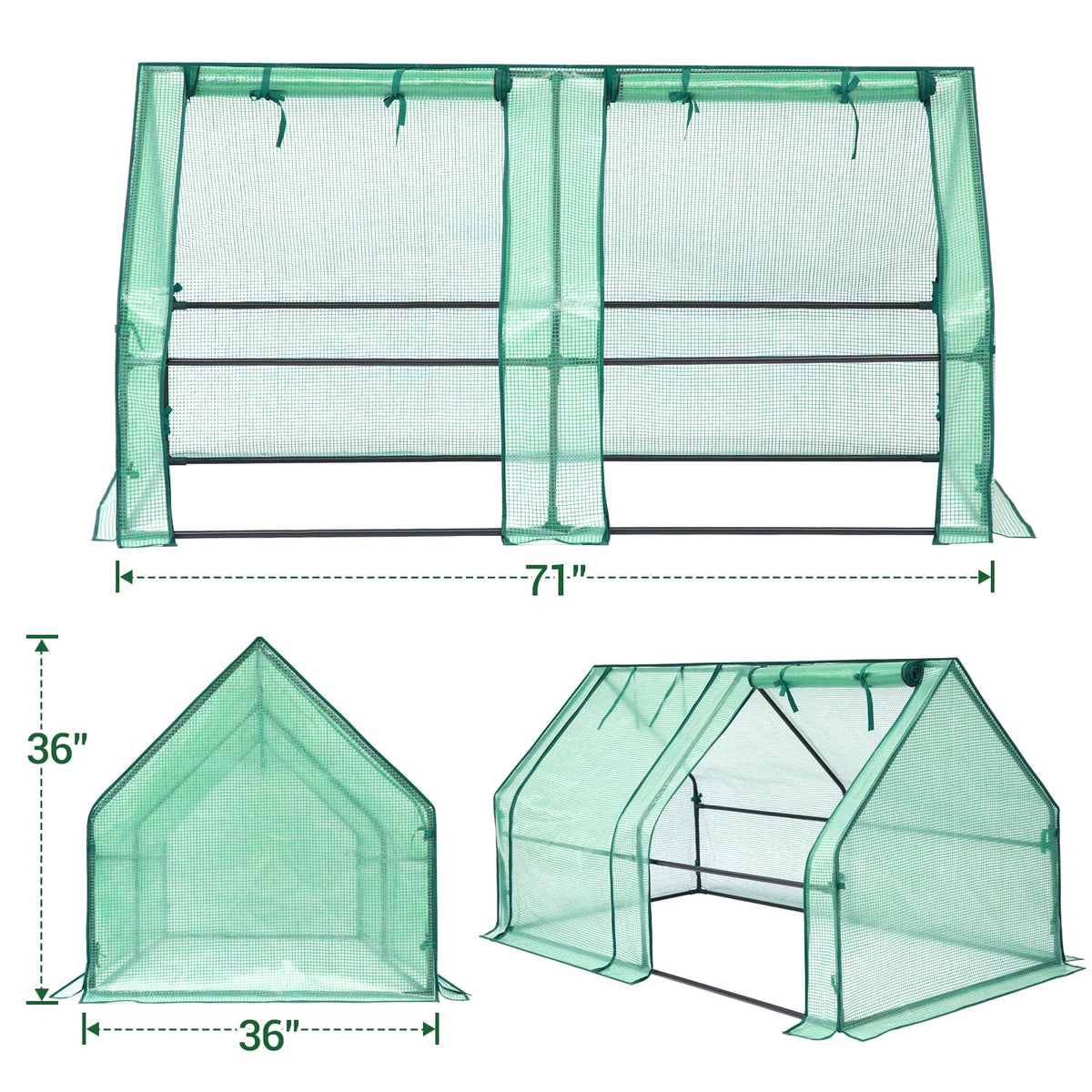 Ohuhu Mini Greenhouse + Raised Garden Bed with Greenhouse