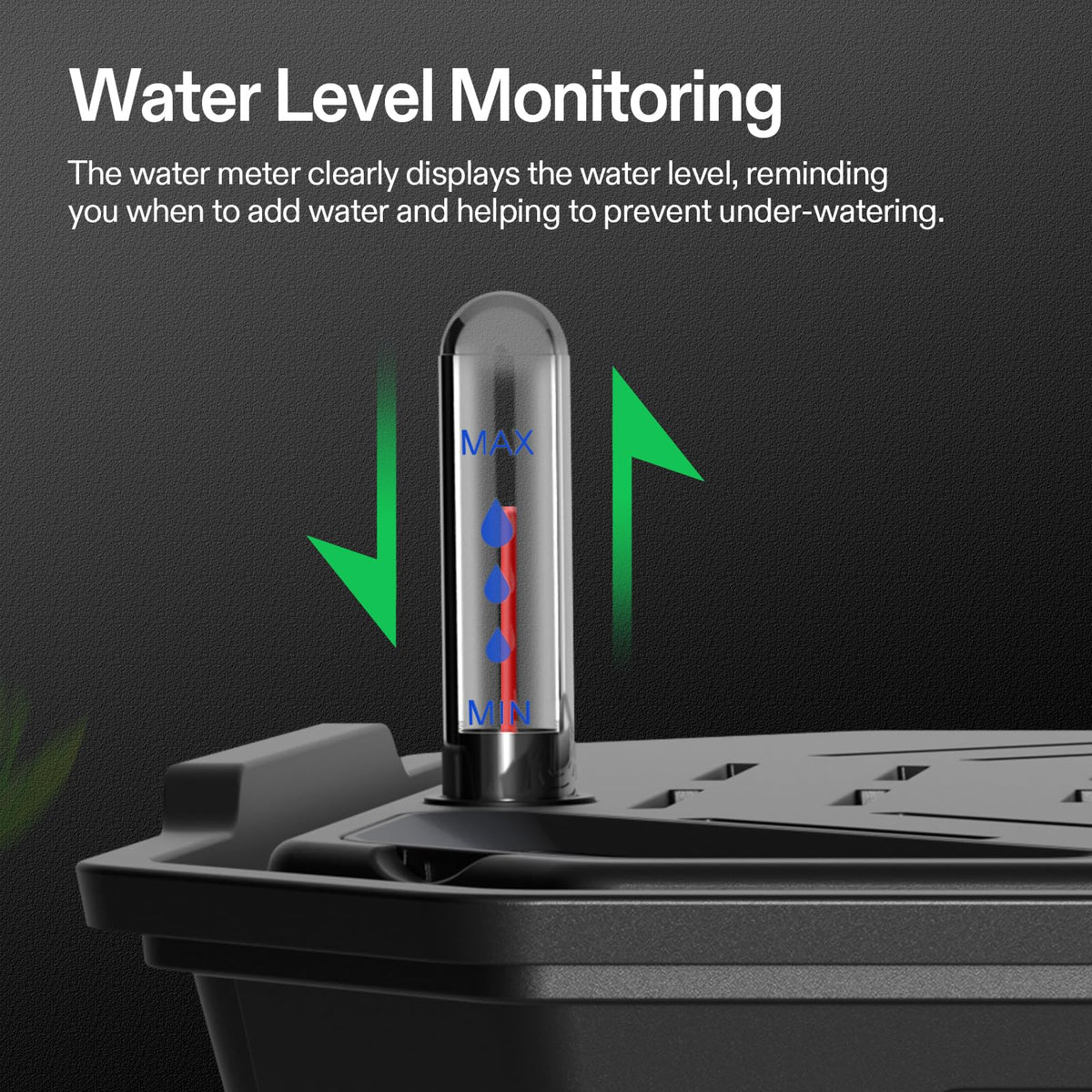VIVOSUN 4-Pack FlexFeed Self-Watering Pots, Auto Irrigation Fabric Pot Base with Water Meter & Maintenance Window, for Use Indoors/Outdoors in Grow Tents, Greenhouses, Gardens