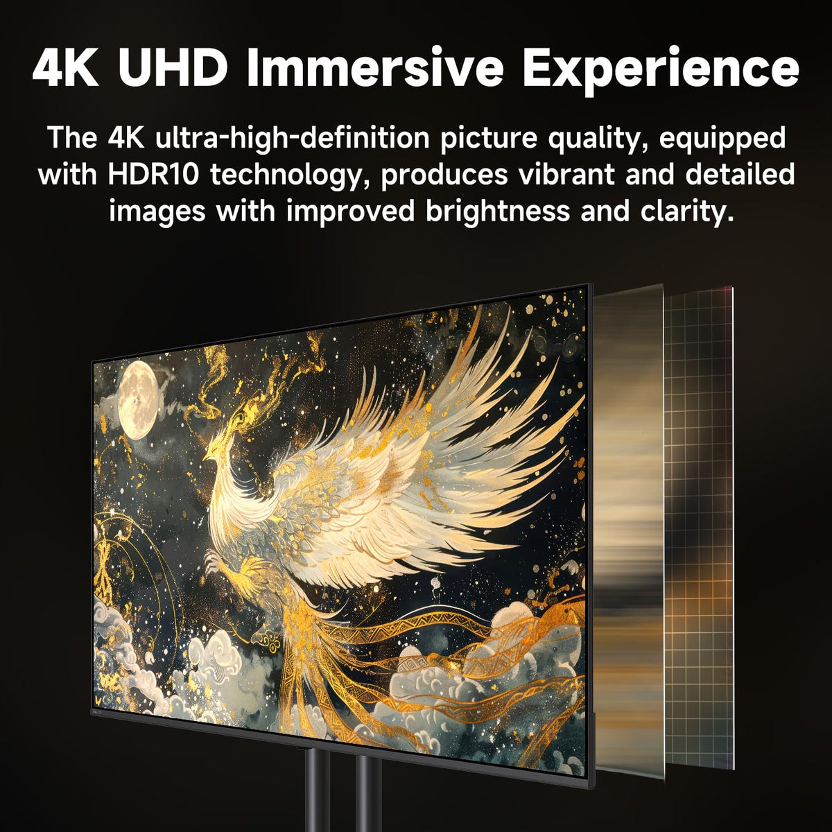 HORION 55 Inch 4K UHD Interactive Display for Conferences, Office, LED Commercial TV, Use for Commercial Signage Display, 260 nit, HDMI, USB, Wi-Fi, Speakers