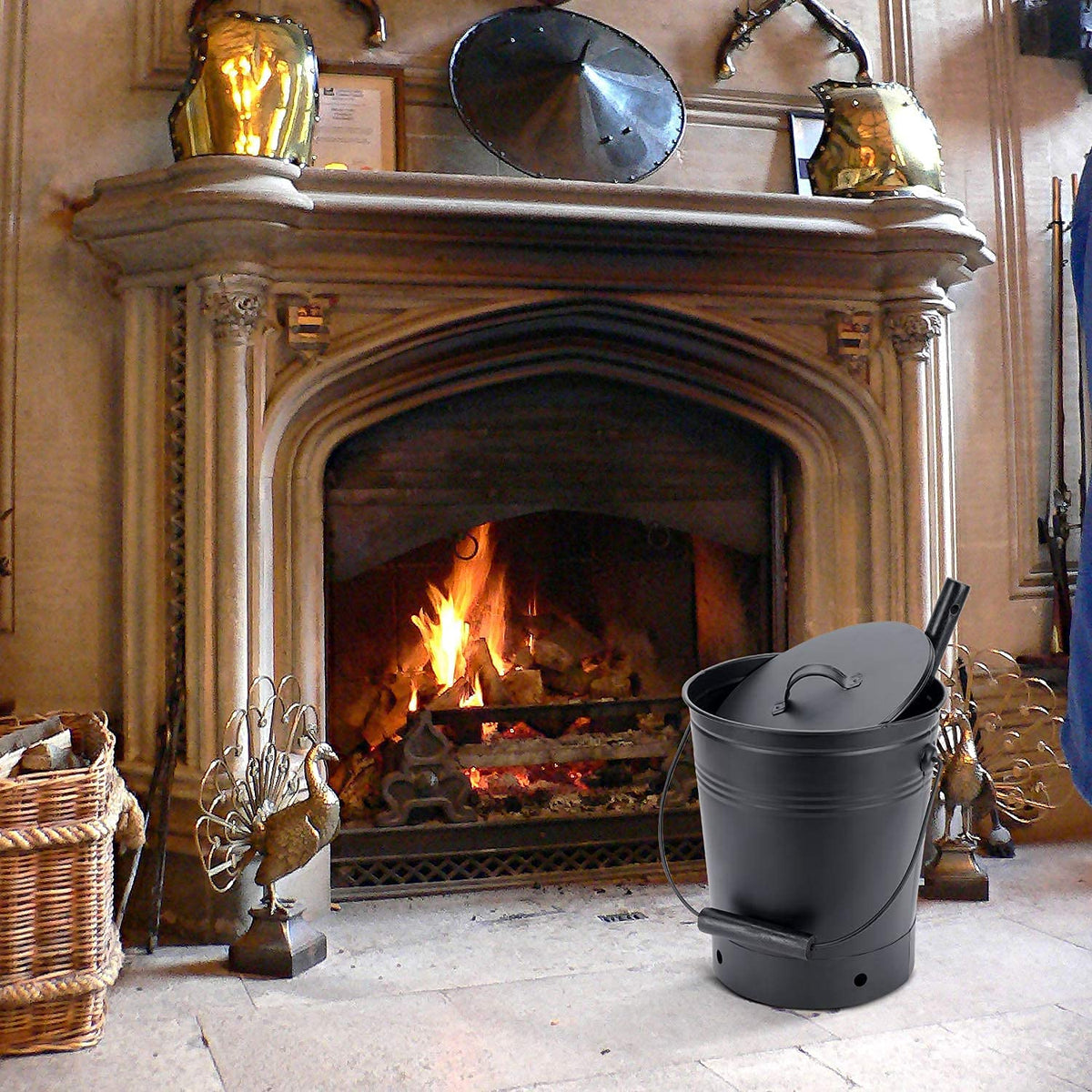 INNO STAGE Firewood Log Rack and Ash Bucket with Lid