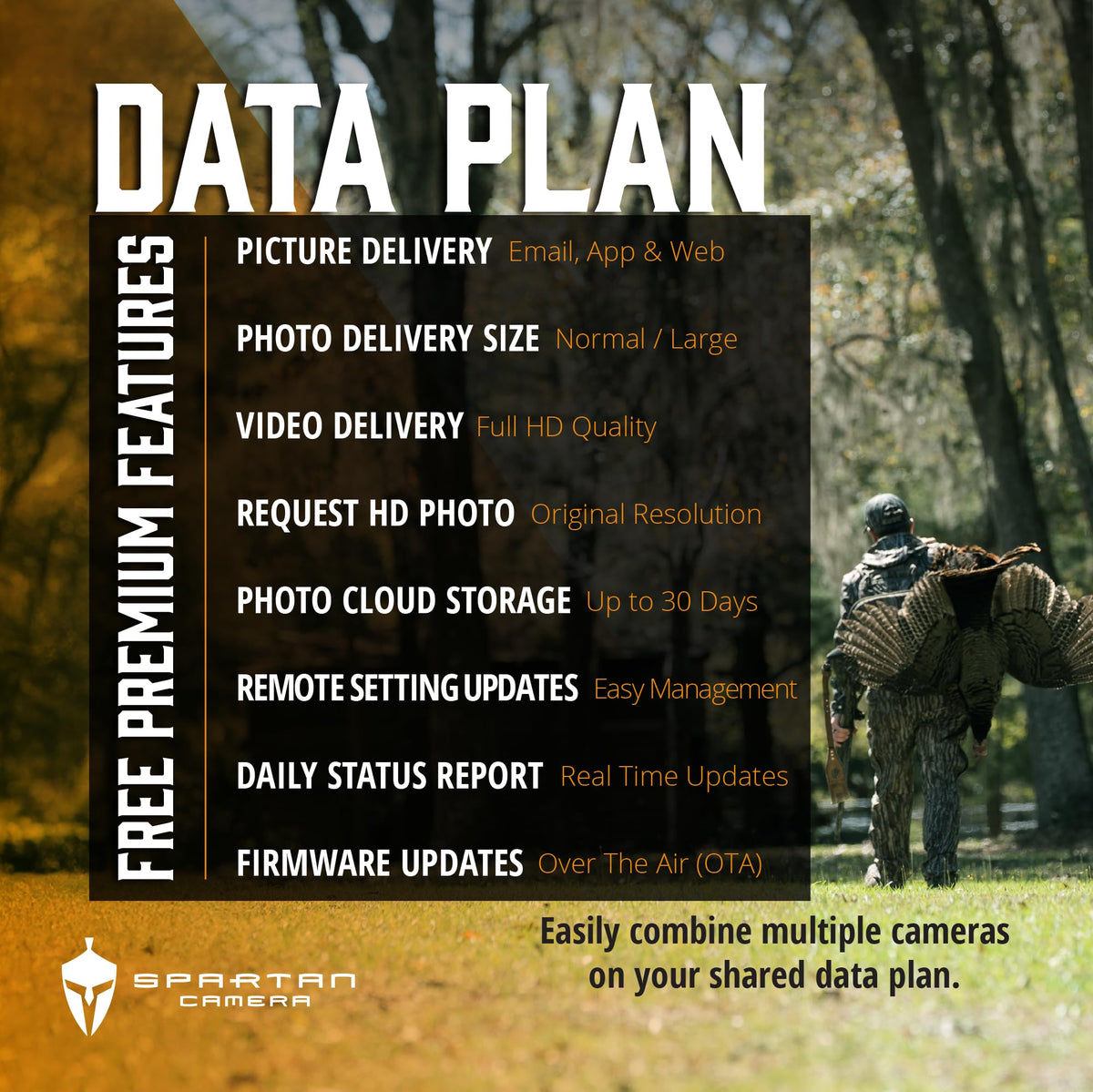 Spartan Camera 2 Pack GoLive3 Hunting Trail Camera, Live Streaming, 96° Wide Angle, Motion Activated, On-Demand FHD Photos and 1080p Videos, Built-in Lithium Battery,Blackout IR Flash,GPS,Weatherproof