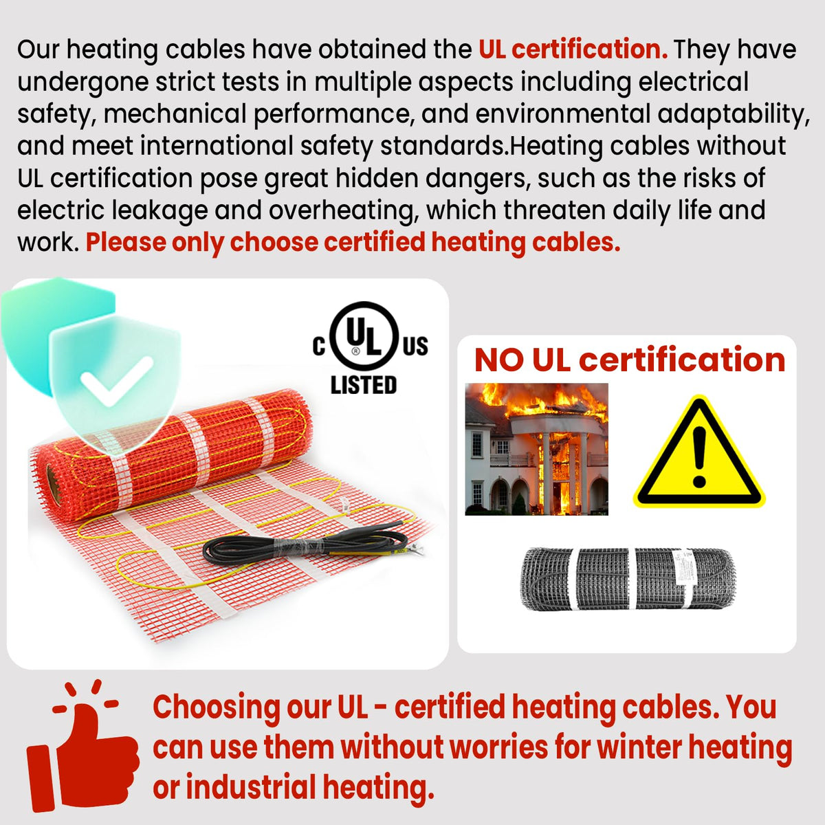 80 sqft HEATIT Warmmat Electric Radiant Self-adhesive Floor Heat Heating System