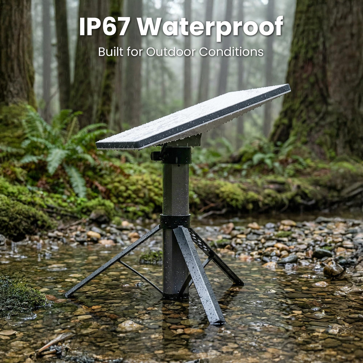 votsolix Starlink Mini Battery Pack 45000mAh 166Wh, 6–8H Runtime, All-in-One Tripod Power, IP67 Waterproof, USB-C PD Fast Charging for Camping RV Off-Grid