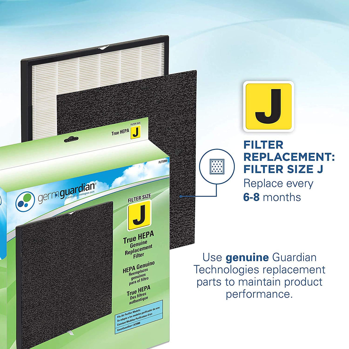 GermGuardian Air Purifier 4 in 1,High CADR True HEPA Filter with GermGuardian LB4000 Genuine UV-C Replacement Bulb