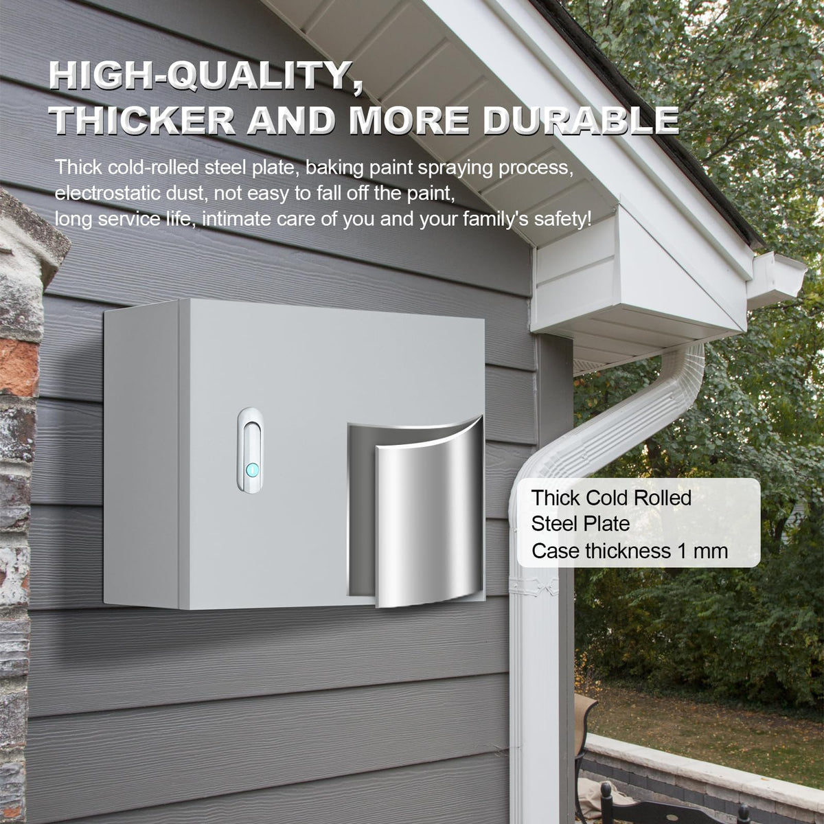Metal Electrical Enclosure Box, Indoor&Outdoor Electrical Junction Box, Dustproof and Moisture Proof Metal Electrical Box with Safety Lock，Universal Electric Equipment Enclosure Box