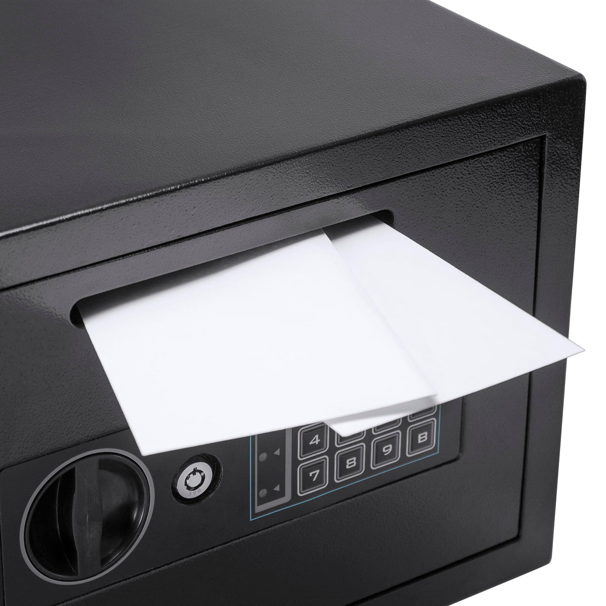 Barska Digital Depository Safe – 0.57 Cu. Ft Front-Load Drop Box for Cash, Money & Mail, Multi-User PIN Code Lock, Steel Construction, Anti-Pry Hinges, Backup Keys, Ideal for Business or Office