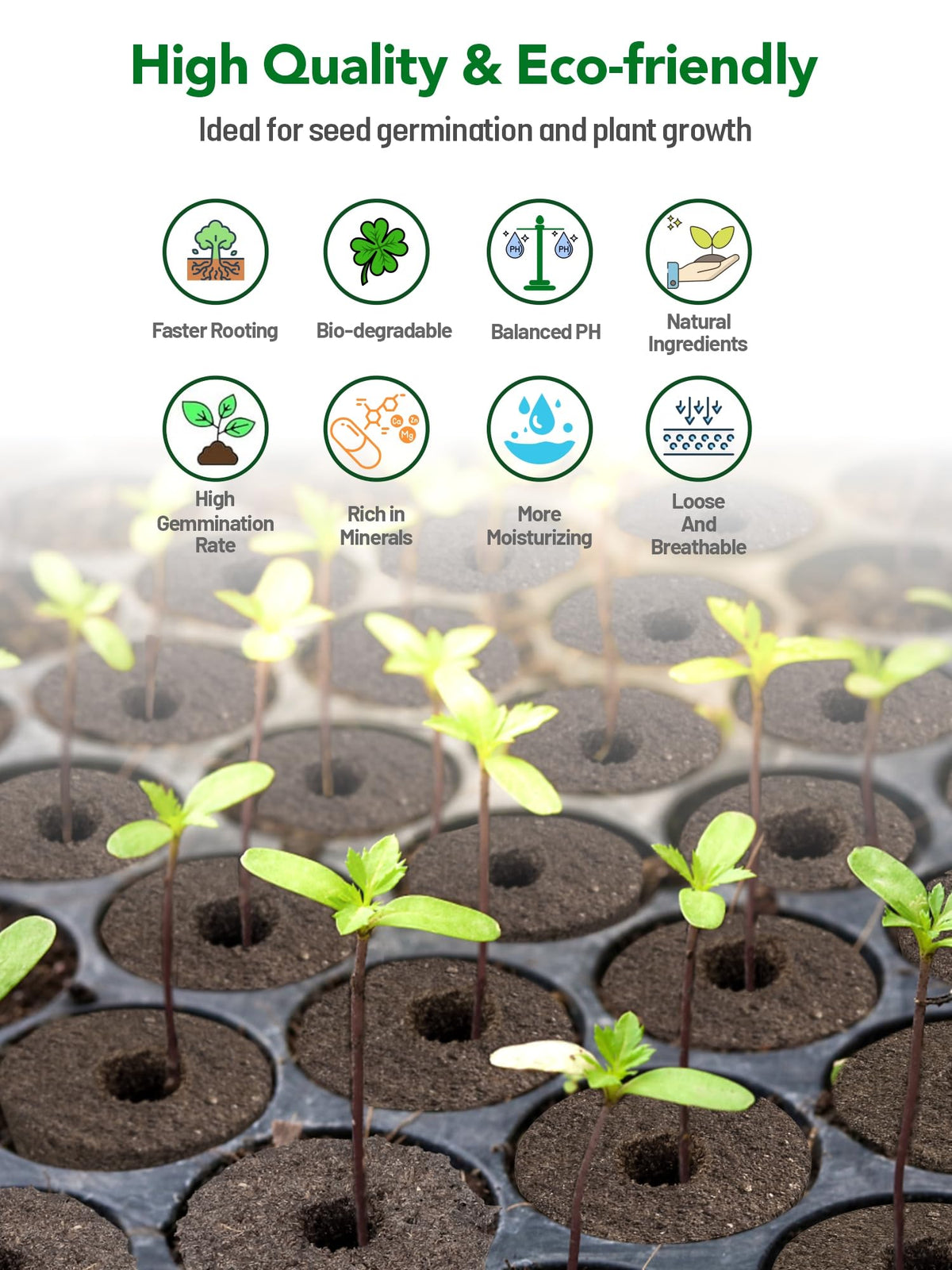 Growell 60 Pods Hydroponics Growing System & 120 Pack Grow Sponges