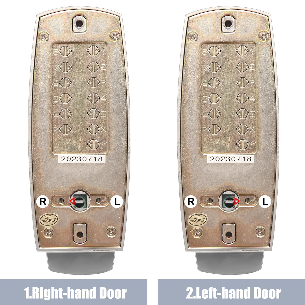Mechanical Door Lock, Mechanical Push Button Lever Lock, Keyless Entry Commercial & Residential, Water-Proof Zinc Alloy, Easy to Install, for Garden, Yard, Garage
