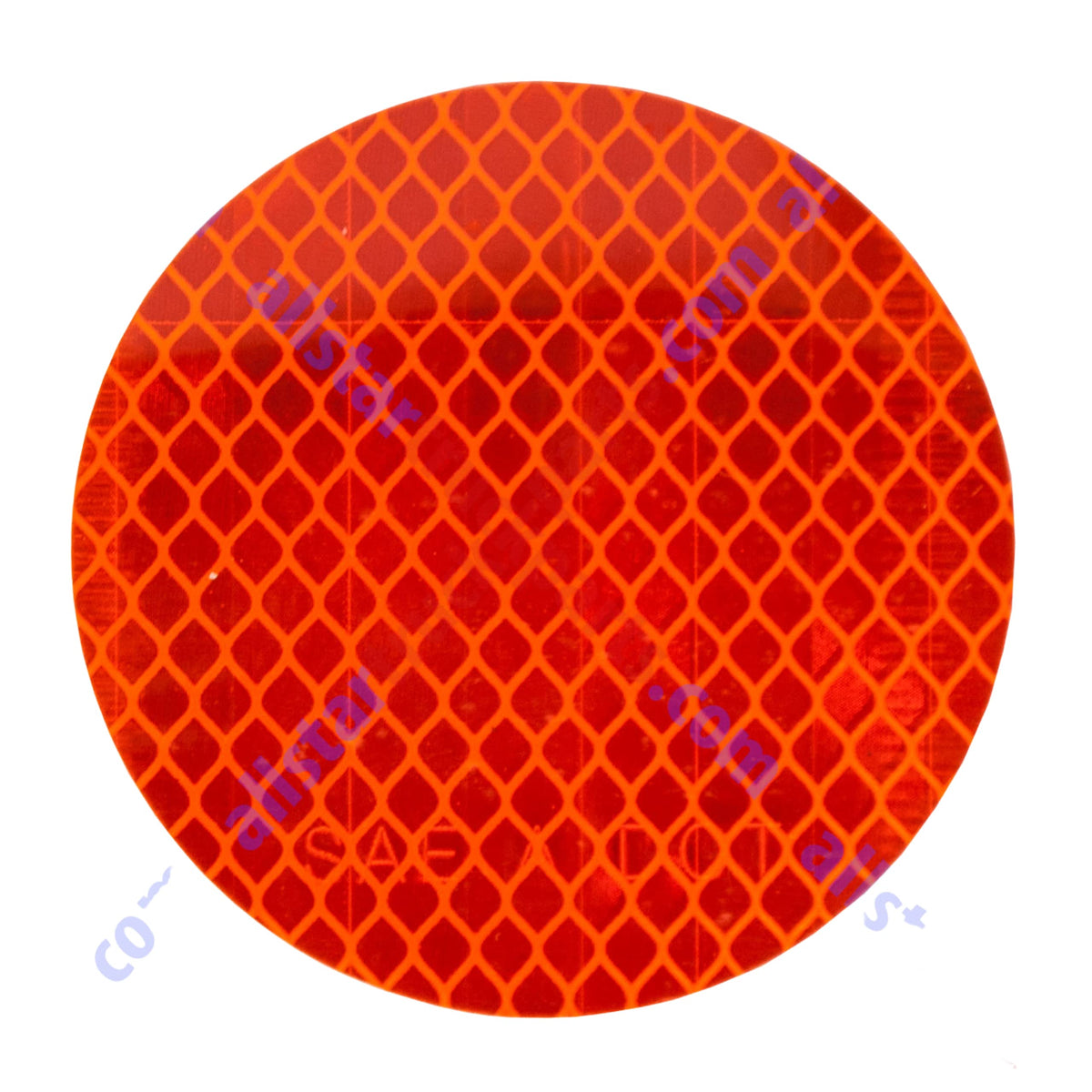 3" Inch Round DOT-SAE Amber/Red High Visibility Reflective Stick-On Prism Reflector | Strong Adhesive/Weatherproof | Trailer Camper RV Flatbed Fender Property Boat Marine (Amber, Qty 100)