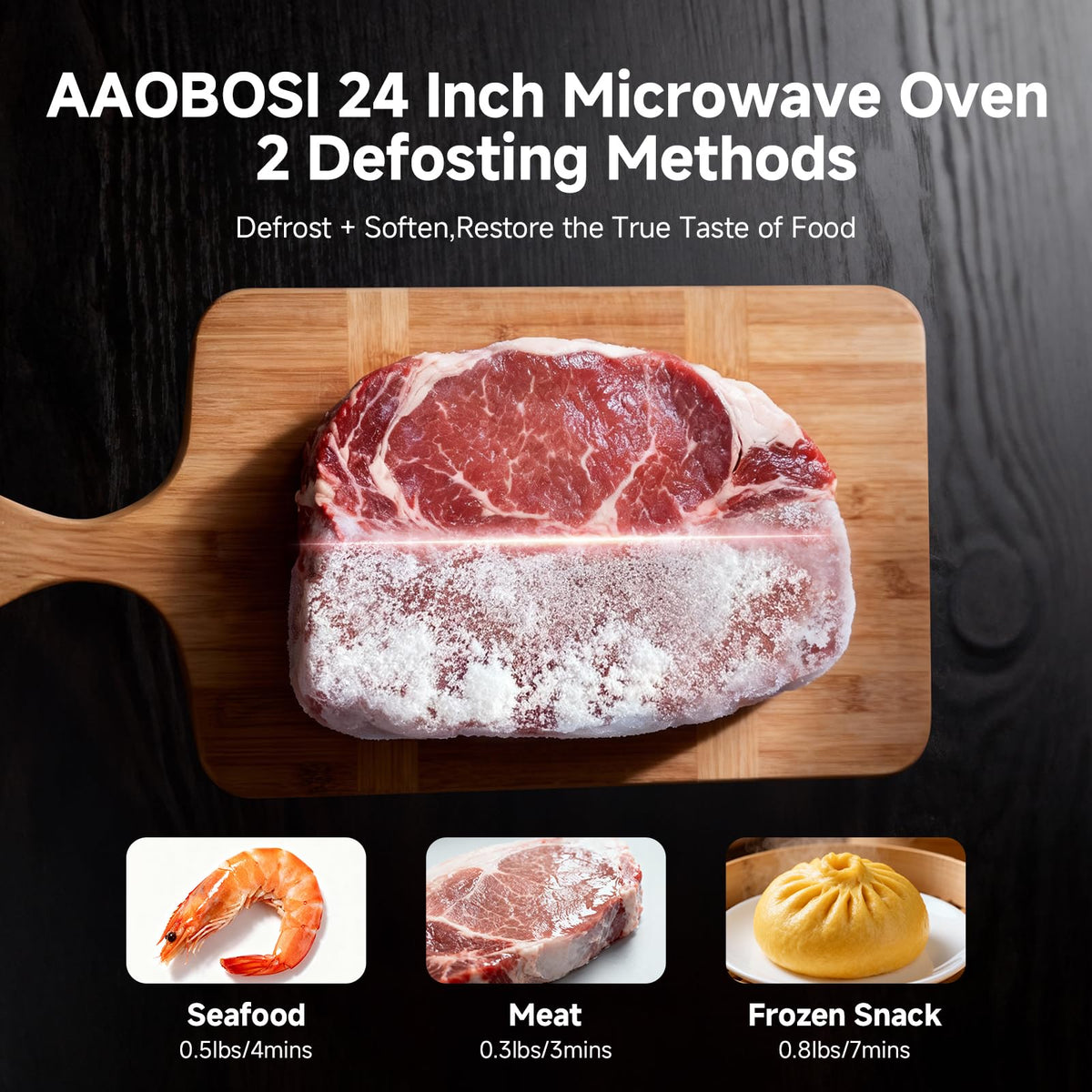 AAOBOSI 24 Inch Built in Microwave Oven,1.6 Cu.Ft Wall Microwave Convection Ovens Air Fryer Combos, 1000Watt Power Sensor&Auto Cook, 10 Cooking Modes, Drop Down Door,Stainless Steel