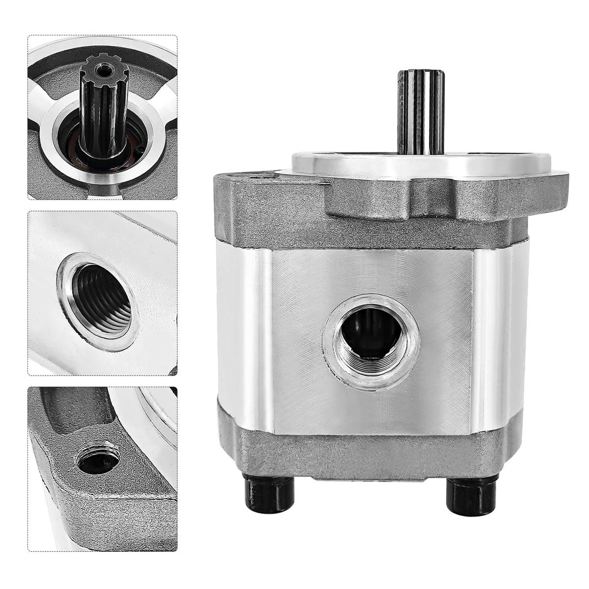 PGP5106G3LP Single Acting Hydraulic Gear Pump Fits for AGT H12 and More 1-ton Mini Excavators Digger 700RPM-4000RPM 9 Tooth 20 MPa-25 MPa Inlet G3/4 Outlet G1/2