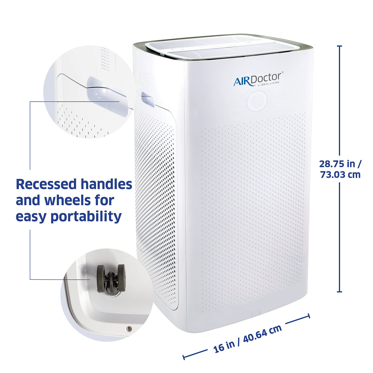 AIRDOCTOR AD5500i SMART 4-in-1 Air Purifier for Extra Large Spaces & Large Rooms- UltraHEPA, Carbon, VOC Filters Capture Particles 100x Smaller Than HEPA Standard with Extra VOC Filter- Bundle.