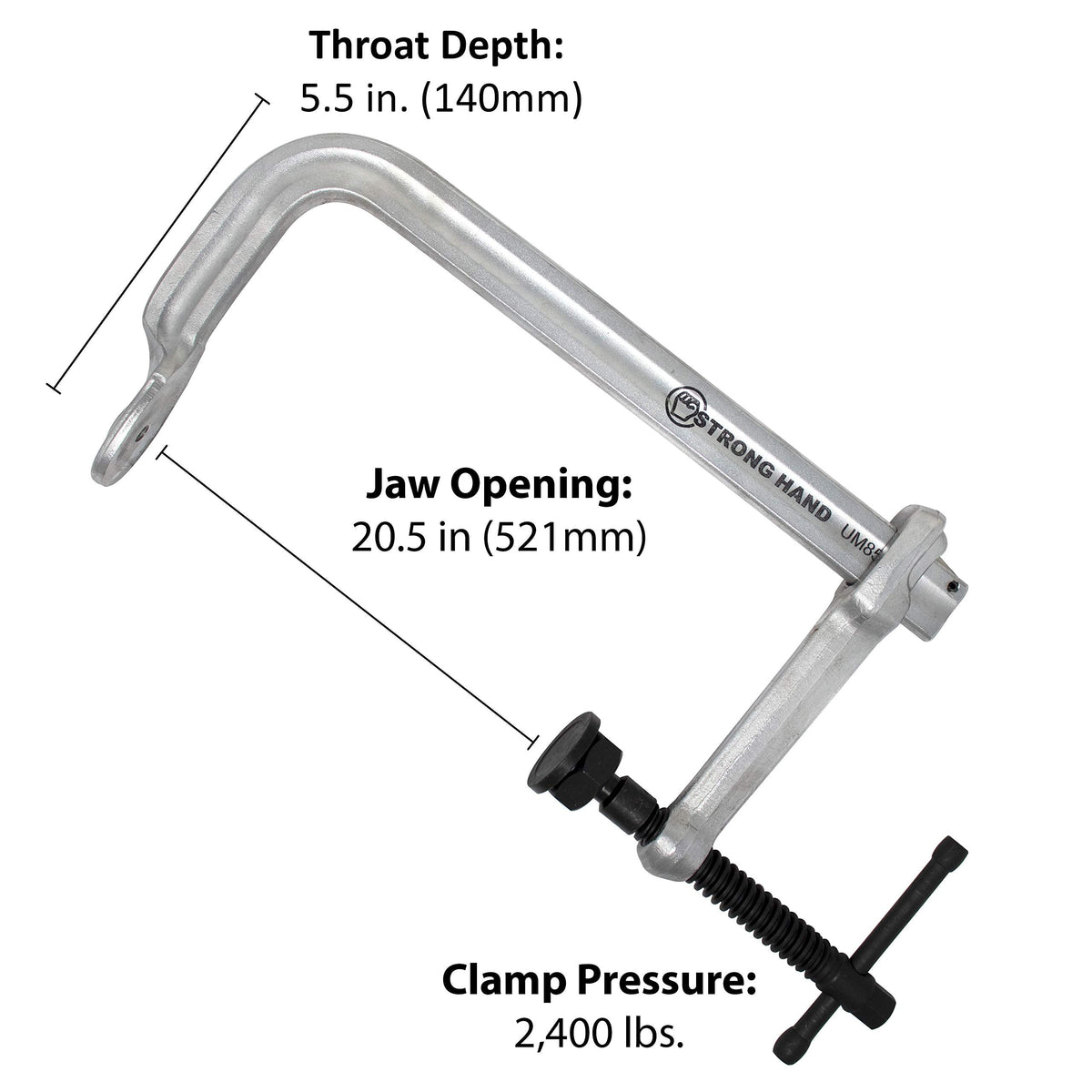 Strong Hand Tools Sliding Arm Clamp - 20.5in., Model# UM205