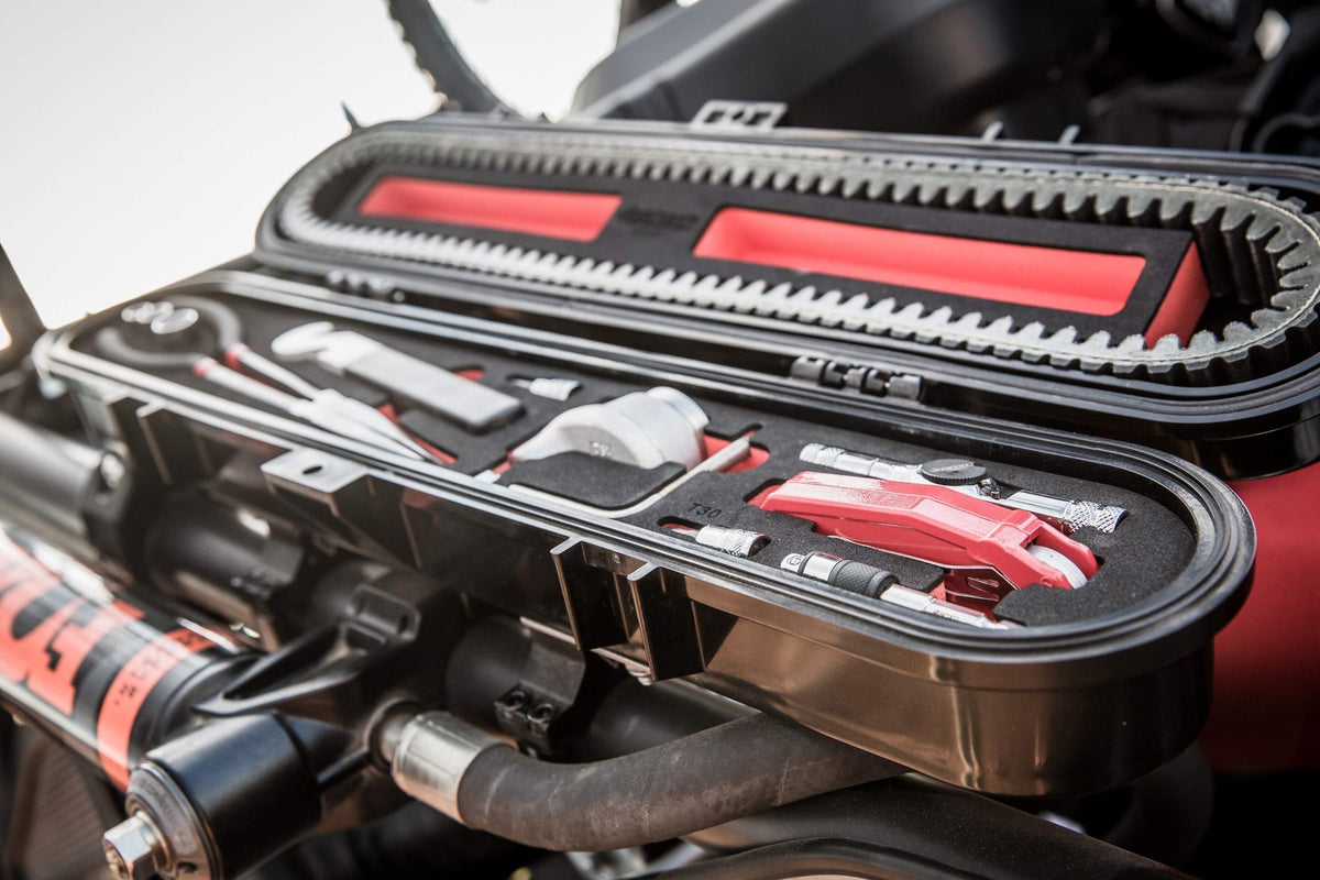 Savage Boxo Tool Kit. UTV Belt Storage Case with the BOXO USA tools to change your OEM Belt for Polaris and CanAm SXS