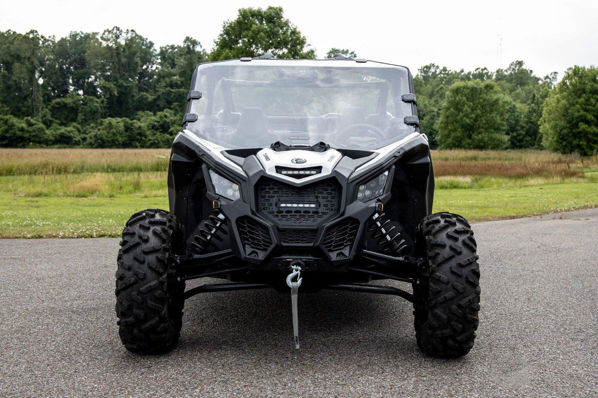 Rough Country 4,500 LB Winch Mount Kit for Can-Am Maverick X3 - Bolt-On Plate with RS4500S UTV Winch & Synthetic Rope