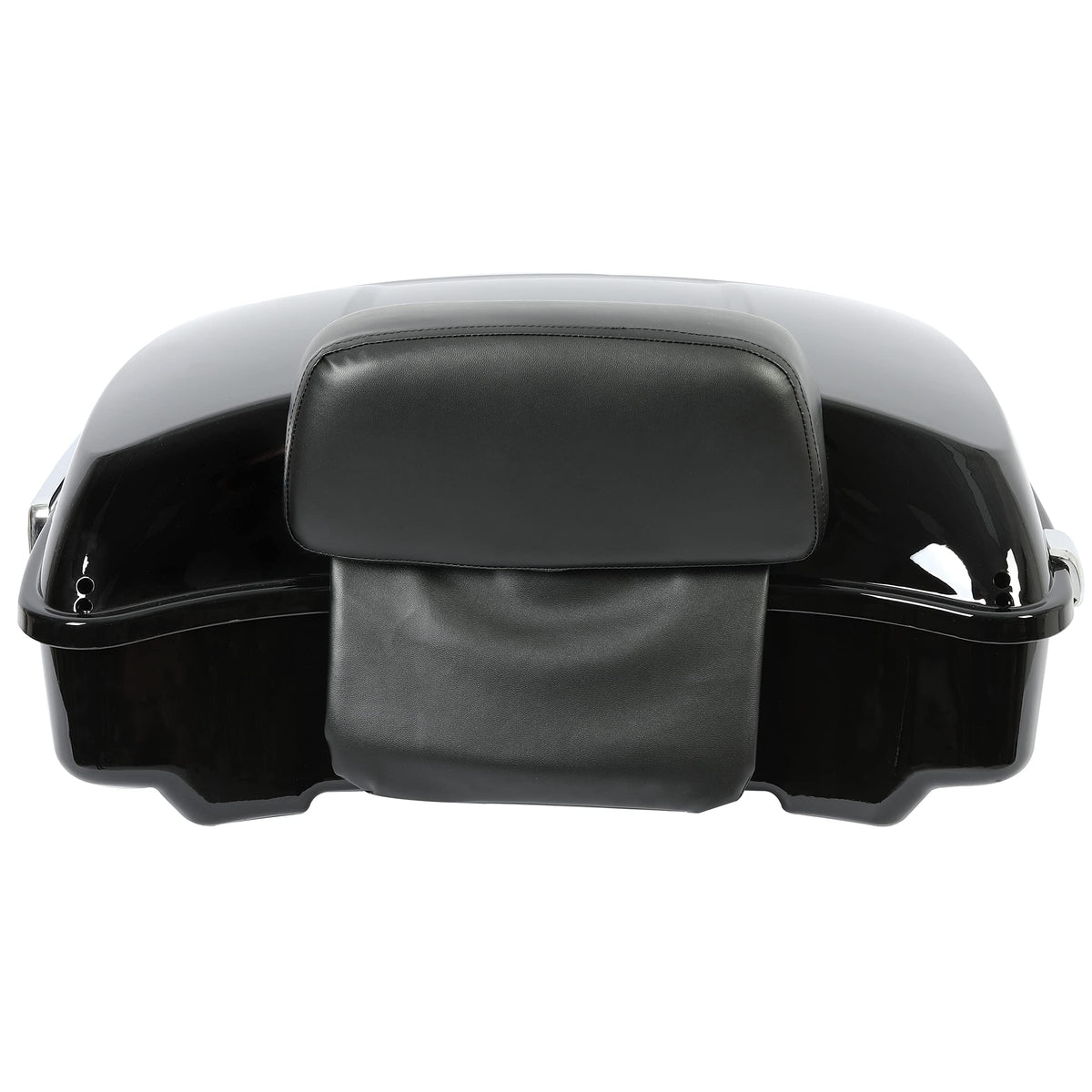 ECOTRIC Chopped Luggage Trunk W/Pad Compatible with 2014-2024 Harley Touring Road King Road Glide Street Glide Electra Glide Tail Box Trunk with Backrest