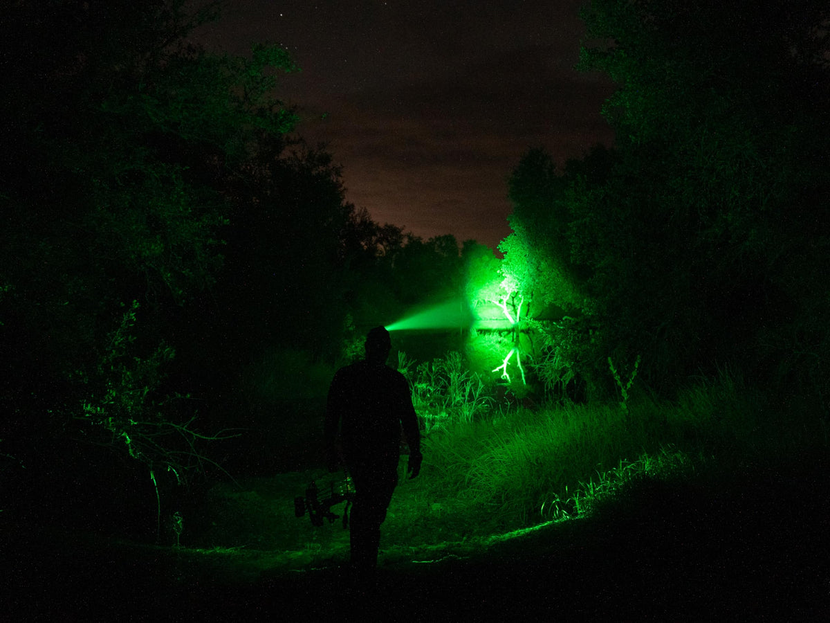 Elusive Wildlife 3-in-1 Hunting Headlamp Kit – Red Green White LEDs, 250+ Yard Long Range High Power Headlight for Hog & Predator Hunting, Camping & Hiking, Zoomable Dimmable LED