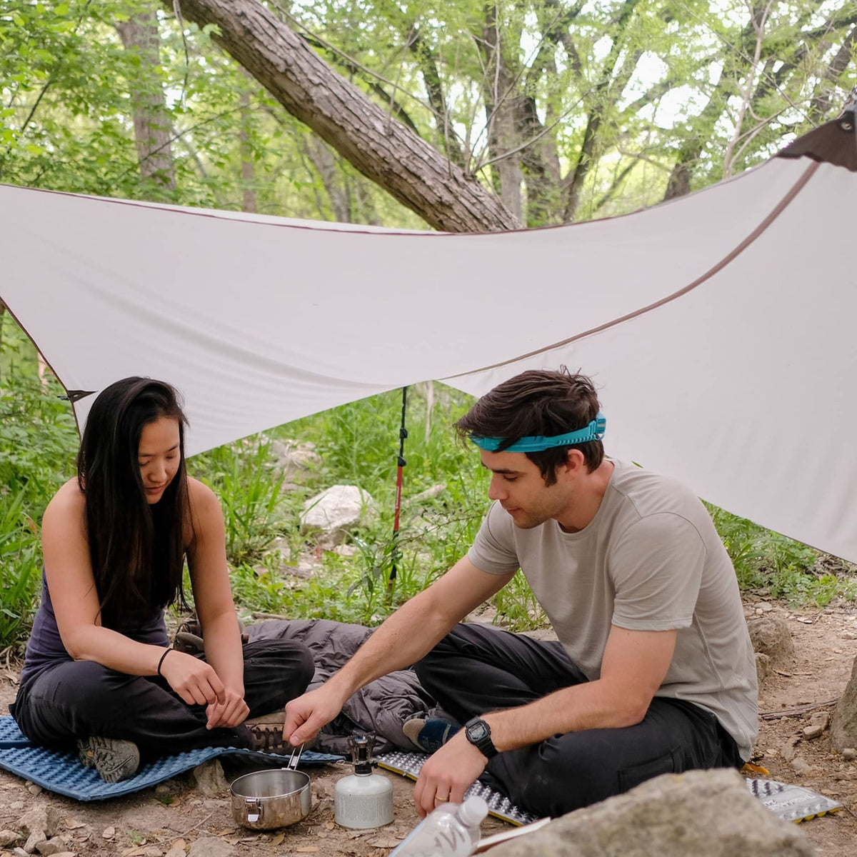 KAMMOK Kuhli Pro | Versatile Weather Shelter, (Waterproof, Durable, Portable, Camping Tarp, Hammock Tarp, Rain Cover), Granite Gray
