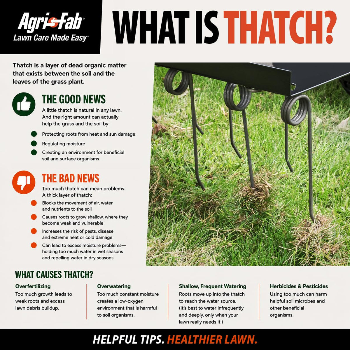 Agri-Fab 45-0295 48in Tow Behind Lawn Dethatcher,24 Durable Spring Steel Tines Lawn dethatcher, Designed to pull behind Lawn and Garden Tractors, Black