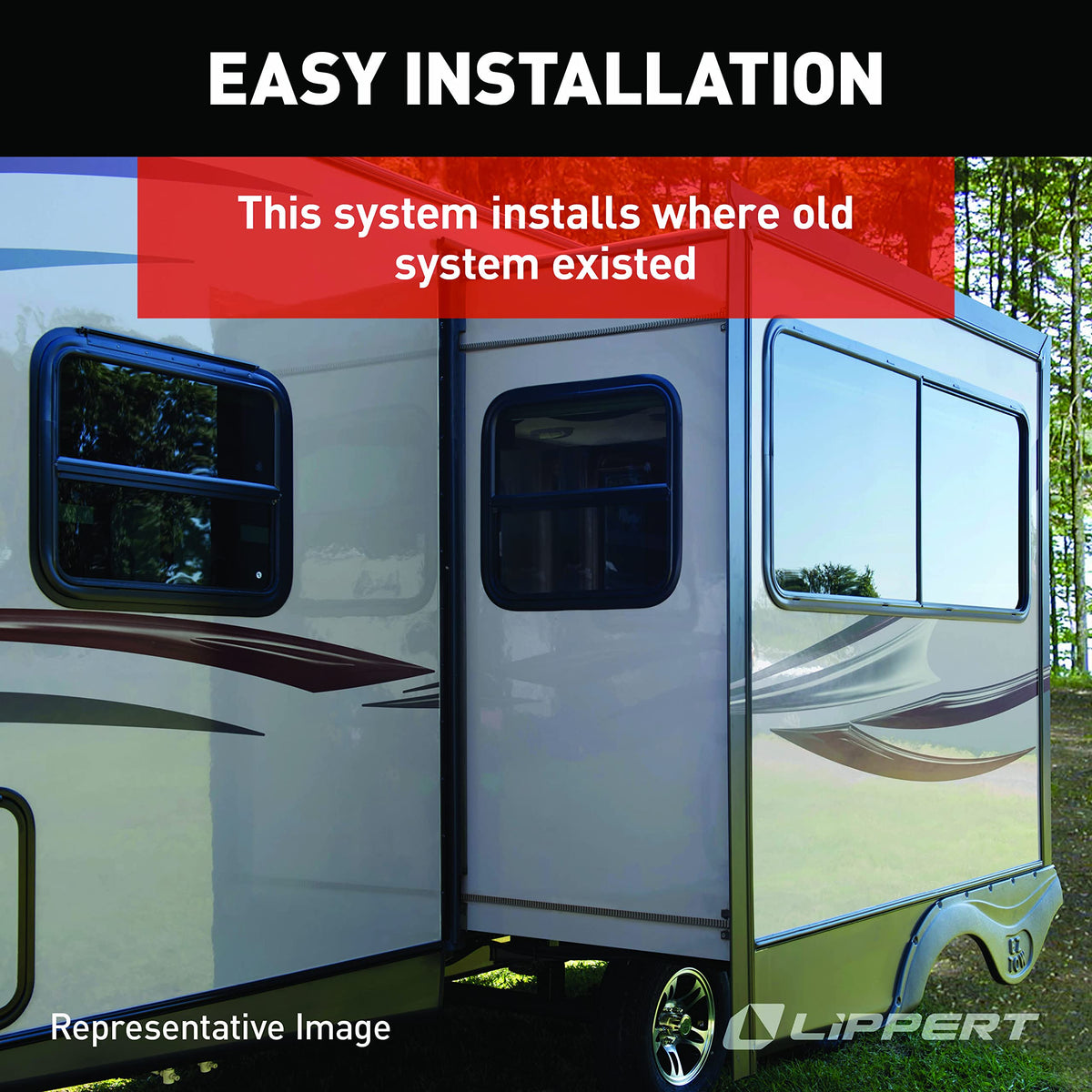 Lippert in-Wall Replacement Triple Rack Repair Kit for RV Slide-Out Systems with Hook Racks, V-Rollers, Retainers, Rivets, Rack Shoes, Wear Pads, Plugs, Sealing Foam, Fixed Side, Clear - 366160