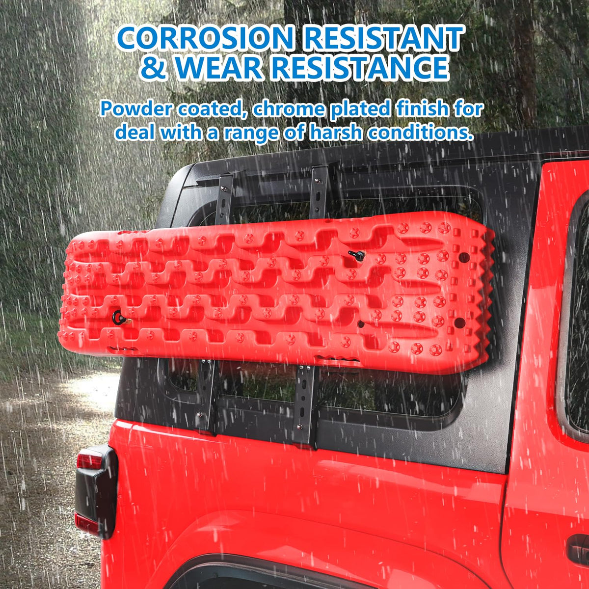 Rear Window Storage Molle Panel Kit for Jeep Wrangler JL 2018-2024 - Cargo Bracket Mounting Plate Kit with Recovery Traction Boards and Shovel Mount