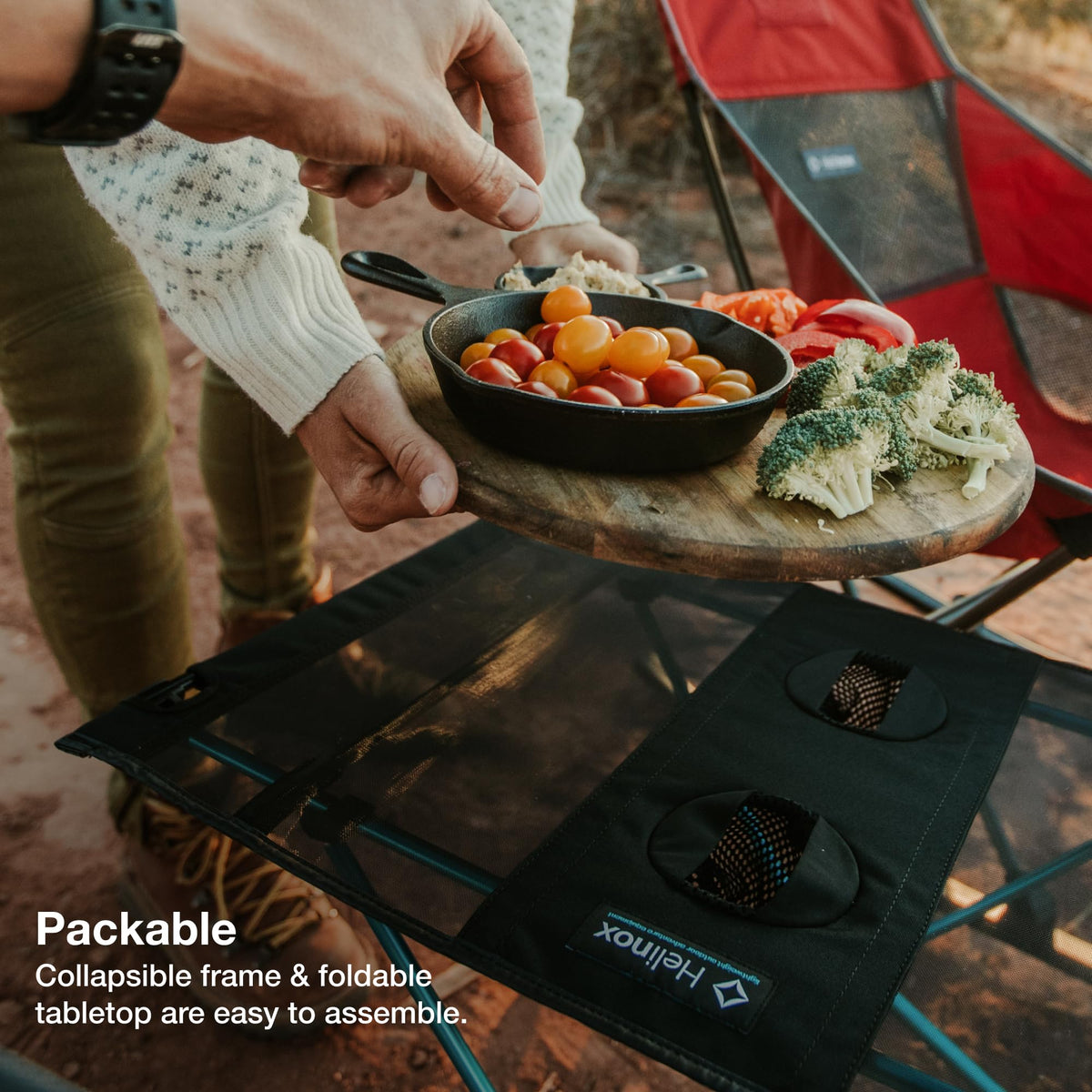 Helinox Table One Lightweight, Collapsible, Portable, Outdoor Camping Table, Black