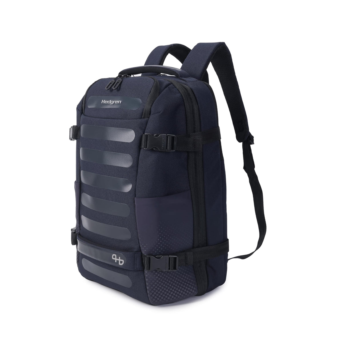 Hedgren TRIP Travel Backpack – Expandable, Water-Repellent RPET with RFID Blocking, Laptop & Clothing Compartments, Rain Cover & Smart Sleeve for Carry-On - 28.5 L (Peacoat Blue)