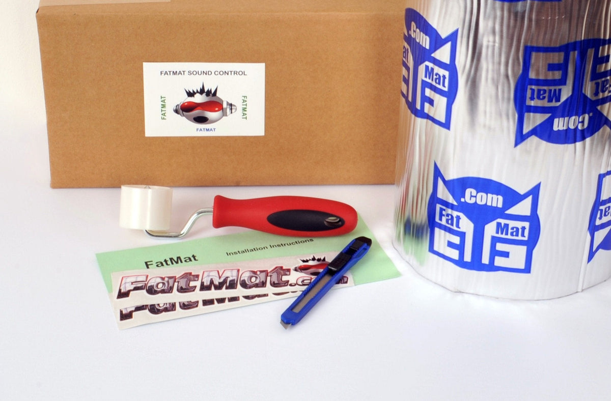 FatMat Self-Adhesive FatMat Sound Deadener Bulk Pack with Install Kit - 50 Sq Ft x 50 mil Thick