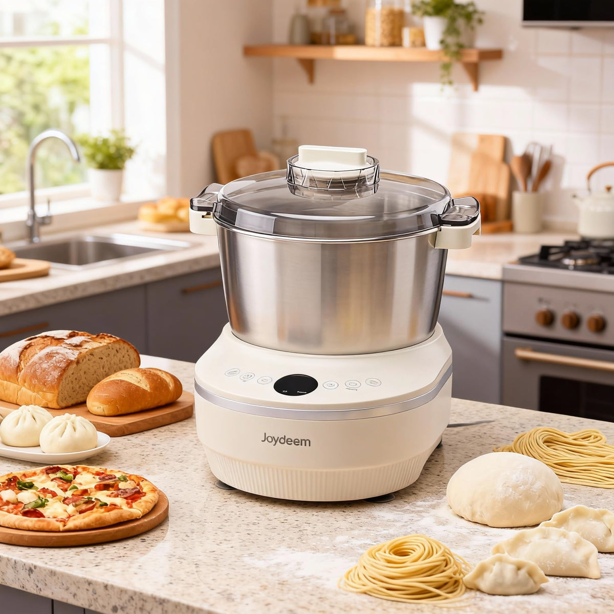 Joydeem HMJ-A701 Electric Dough Maker (7.4Qt) with Ferment Function - Ideal for Bread, Pizza, Sourdough & Dumpling Dough Mixer