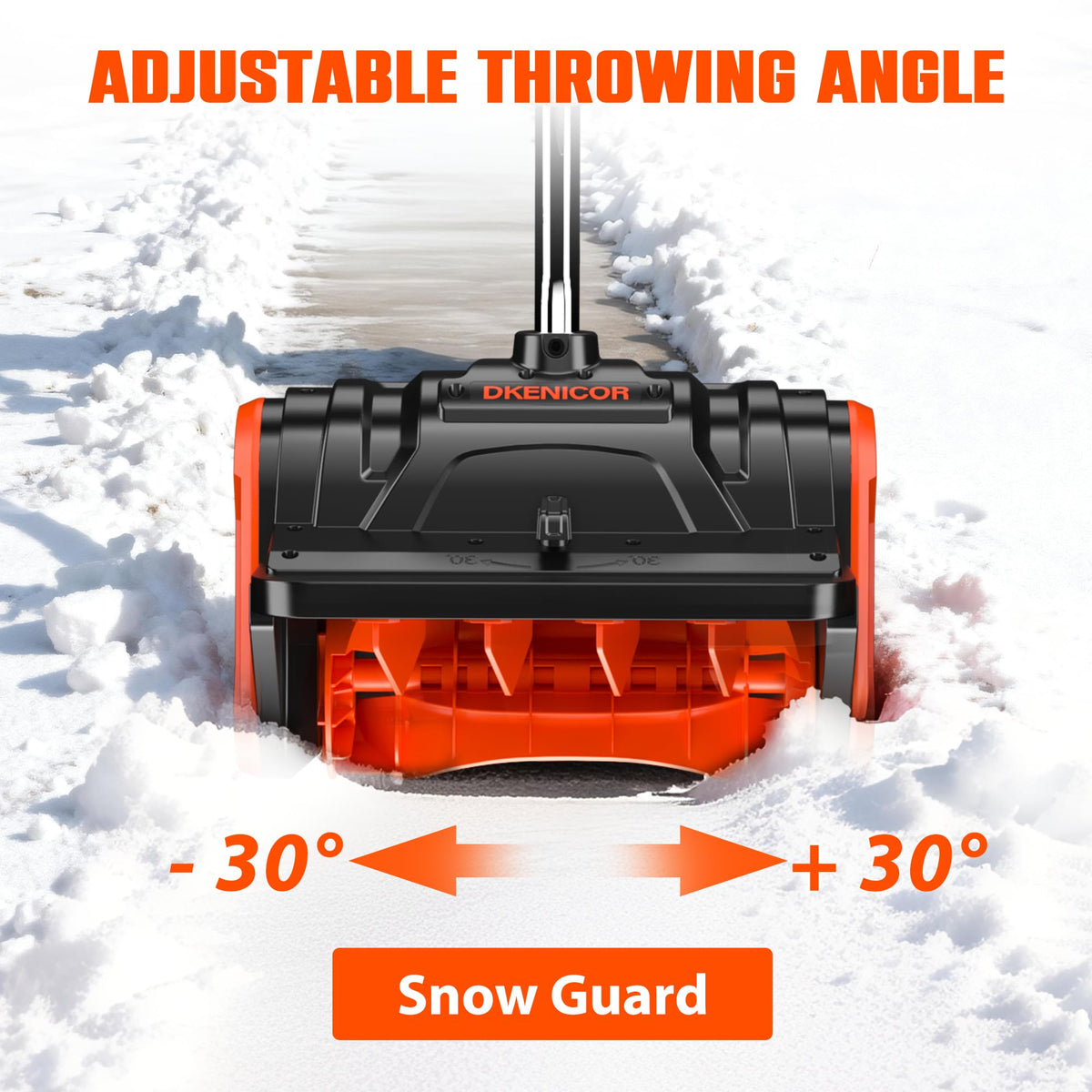 40V Cordless Snow Shovel, 13-Inch | 2 x 40V 4.0A Battery Powered Snow Blower, Powerful Brushless Electric Snow Shovels with Quick Charger & Directional Plate for Pathway, Patio, Deck, Driveway