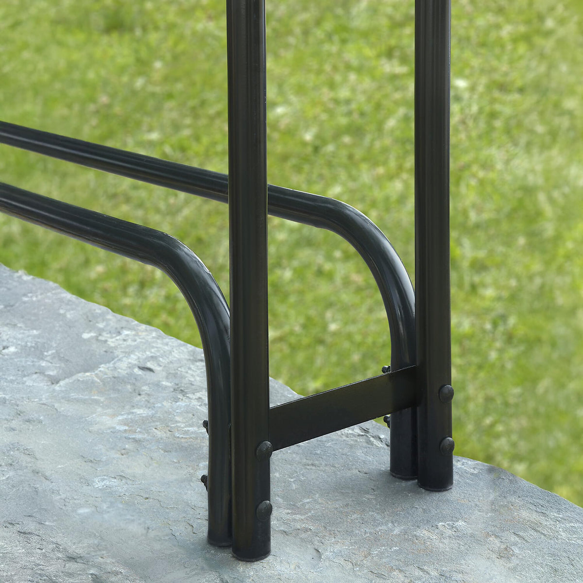 ShelterLogic 12' Adjustable Heavy Duty Outdoor Firewood Rack with Steel Frame Construction and Water-Resistant Cover
