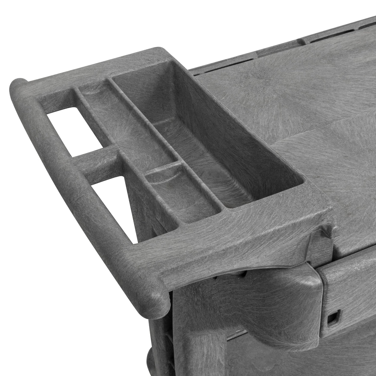Akro-Mils 30930 ProCart 400 Pound Capacity Heavy Duty 2 Tier Rolling Service Utility Cart with Wheels and Hinged Side Gates, 42-Inch x 19-Inch x 35-Inch, Gray