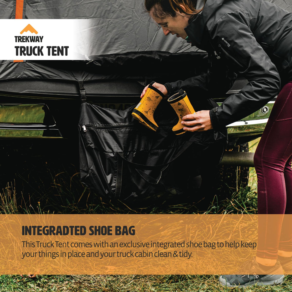 Offroading Gear 6.5ft Truck Bed | Tailgate Camping Tent | Waterproof | Compatible with F150| Ram| Sierra| GMC| Nissan| Etc.