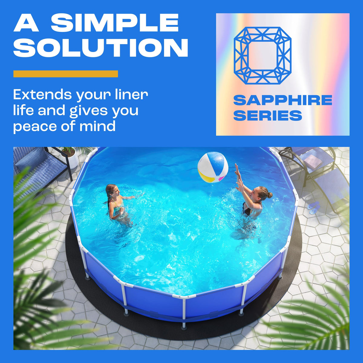 Yankee Pool Liner Pad, 28 Ft Round Puncture Proof Pool Mat, Above Ground Pool Liner Protector Against Tearing, Grass, Under Pool Pad to Prolong Swimming Pool Liner Life