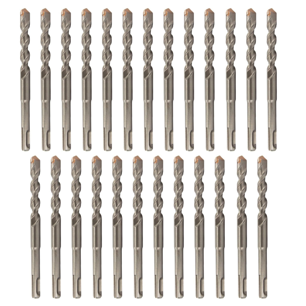 Drill America 1/4" x 8" PRO Series SDS-Plus 4-Cut Tip Hammer Bit Drill Bit (Pack of 25)