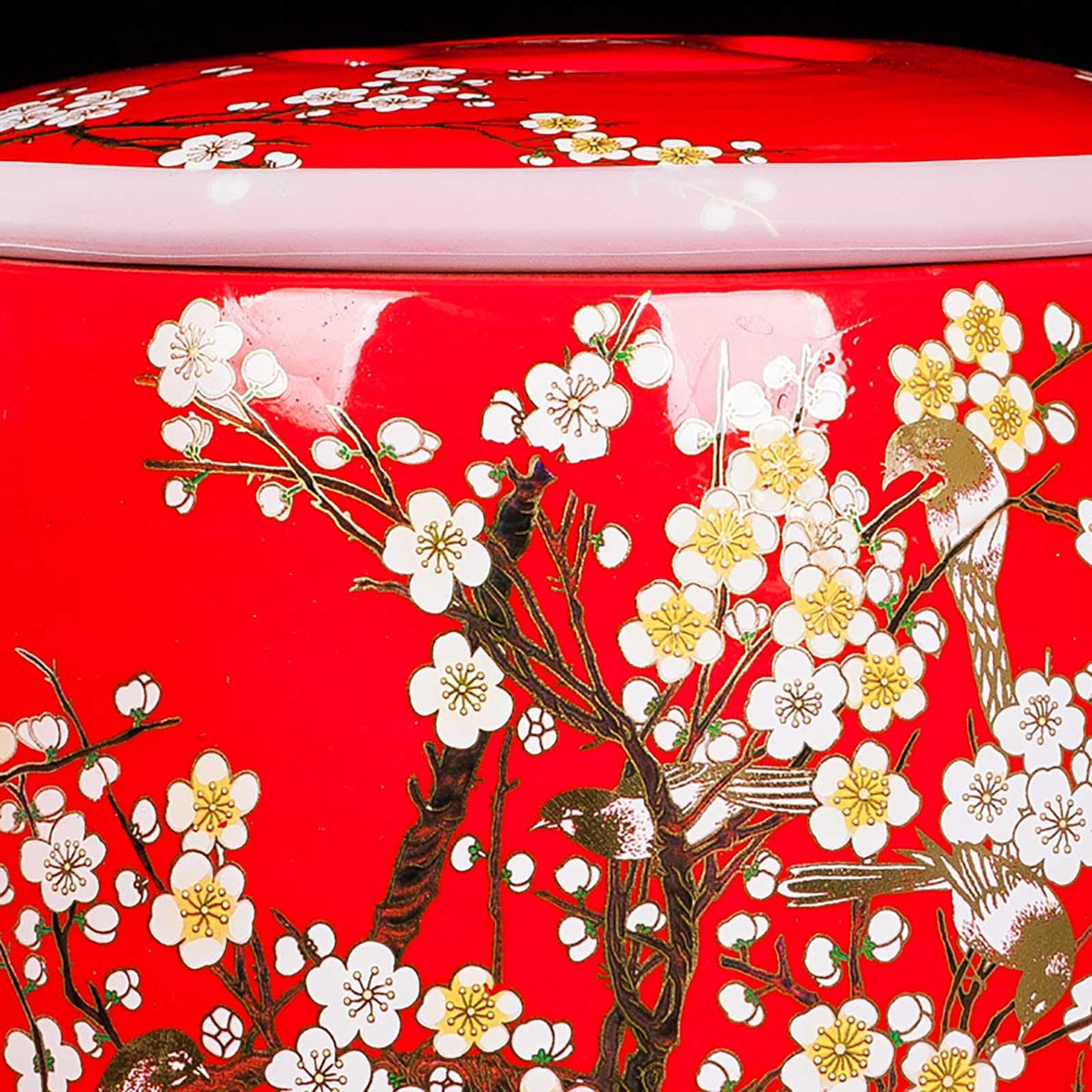 Large Ceramic Jar For Rice Ceramic Rice Bucket Ceramic Rice And Grain Storage Container With Lid Rice Containe Rice Storage Bins Rice Storage Box for Flour/Coffee/Nuts/Tea Moisture-Proof(Red,Capacity: