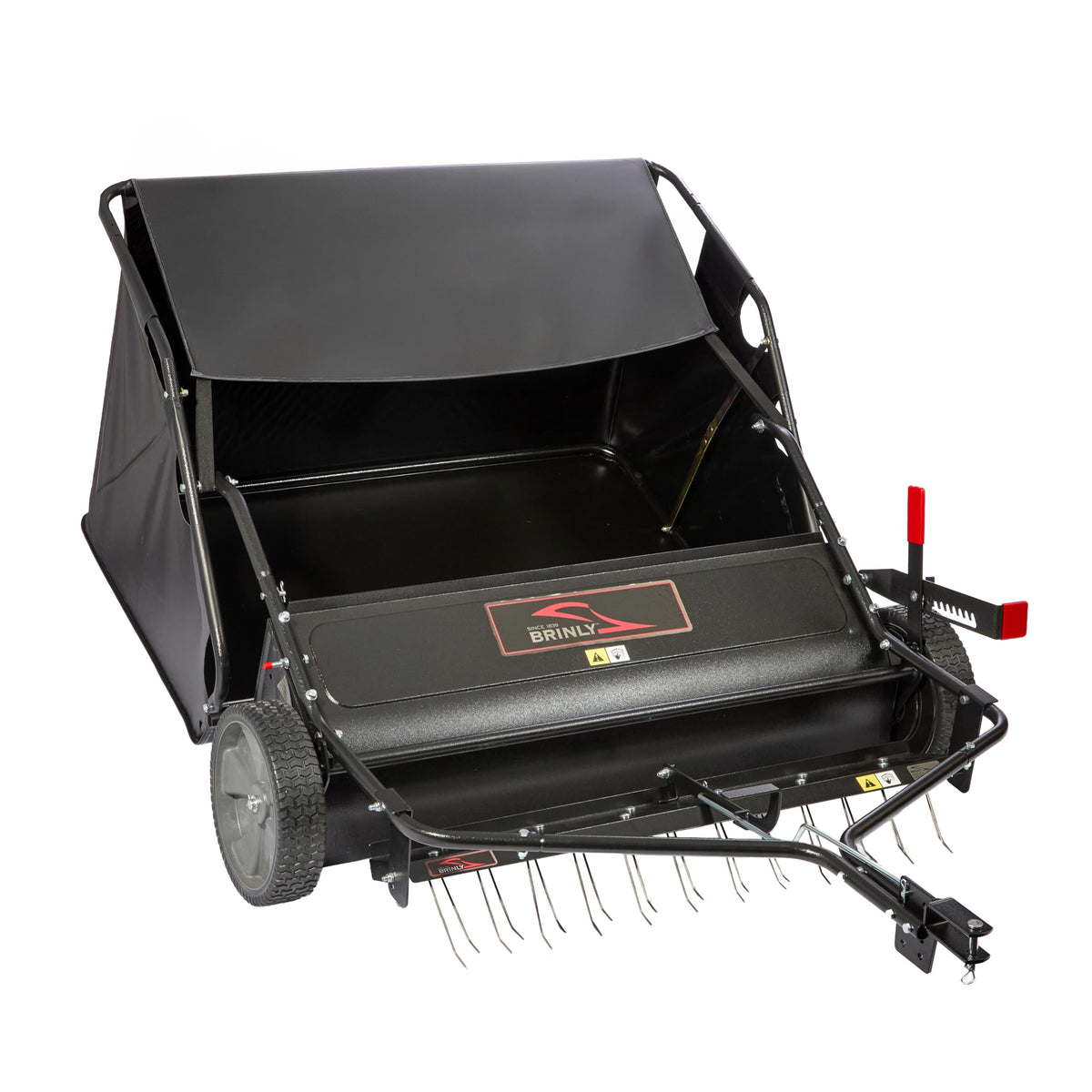 Brinly 42" Tow-Behind Combo Lawn Sweeper with Dethatcher and Hamper Windscreen