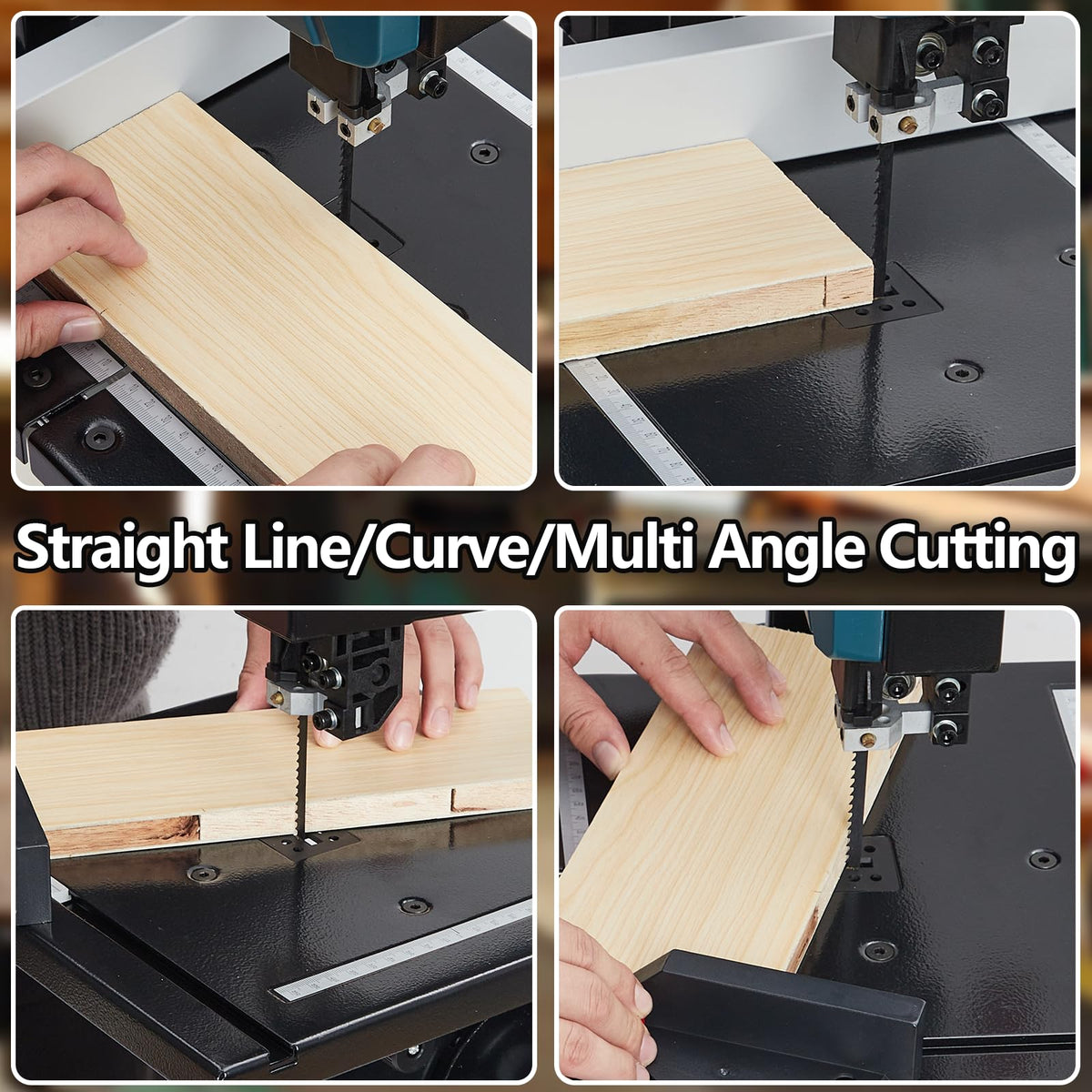 8-Inch Bandsaw, 3-Amp Band Saw, 1800FPM Benchtop Bandsaw with Removable Safty Key, 0-45 Tilting Range, Saw For Cutting Wood with Fence and Miter Gauge, Band Saws for Woodworking