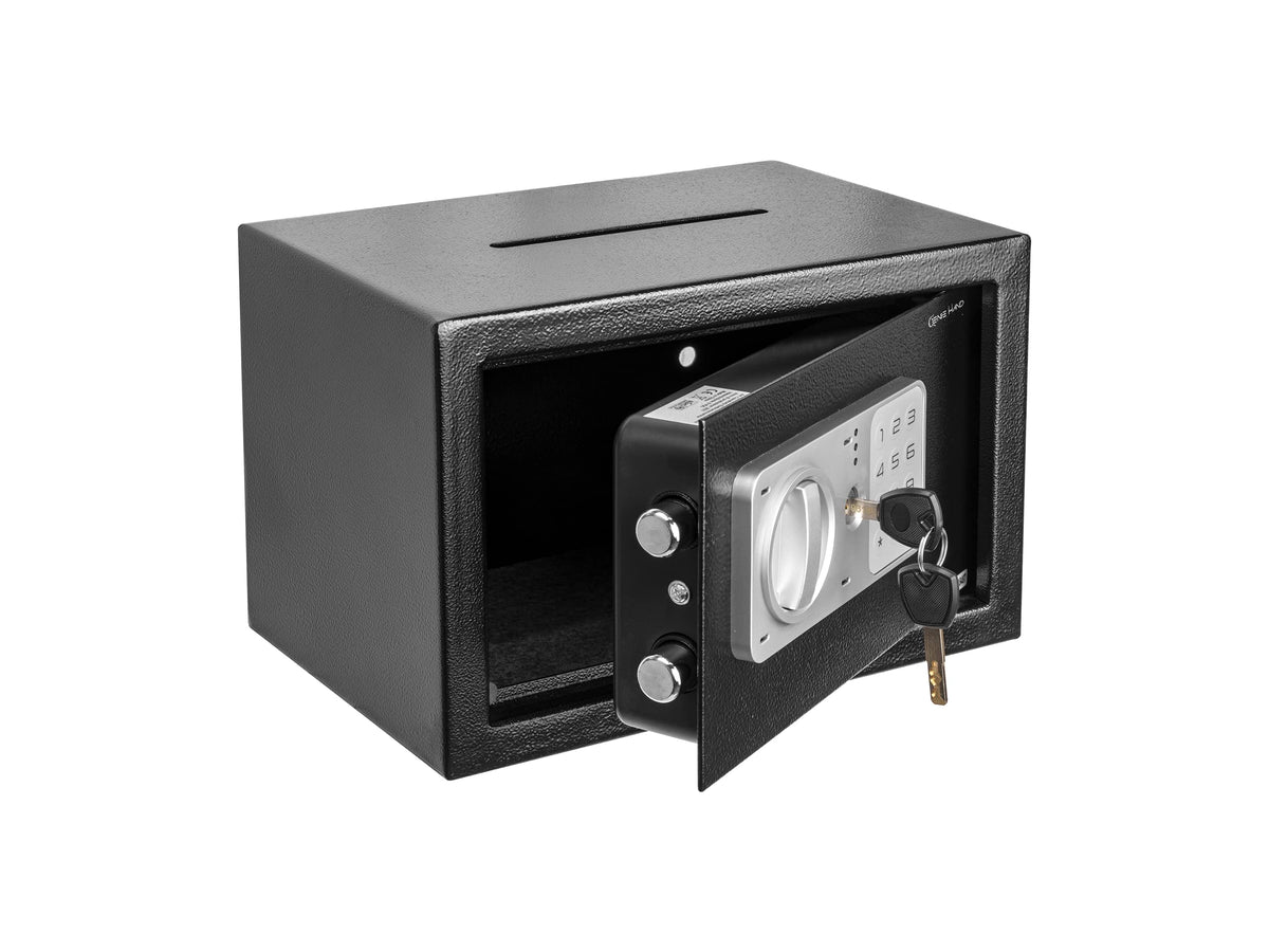 Genie Hand – Time Delay Safe, Anti Robbery Safe Box, Timed Controlled Opening – B-Class Lock – Anti Bounce Technology - Emergency Opening Keys (Medium – Depository)