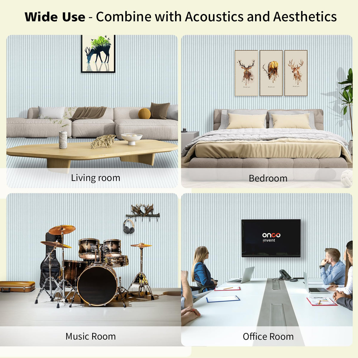 AUTORIFIC Acoustic Panels,10 Pack Sound Panels Noise Reducing for Walls,47.2"x23.6"x0.35" Soundproof Wall Panels,High-Density Acoustic Wall Panels,Decorative Wall Sound Absorbing Panel,White