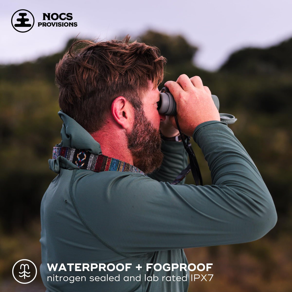 Nocs Provisions Field Issue Compact 10x42 Waterproof Binoculars, Shockproof, Fogproof,10X Magnification, Bak4 Prism, Multi-Coated Lens, Adults & Kids, Hunting, Bird Watching, Hiking & Wildlife Viewing
