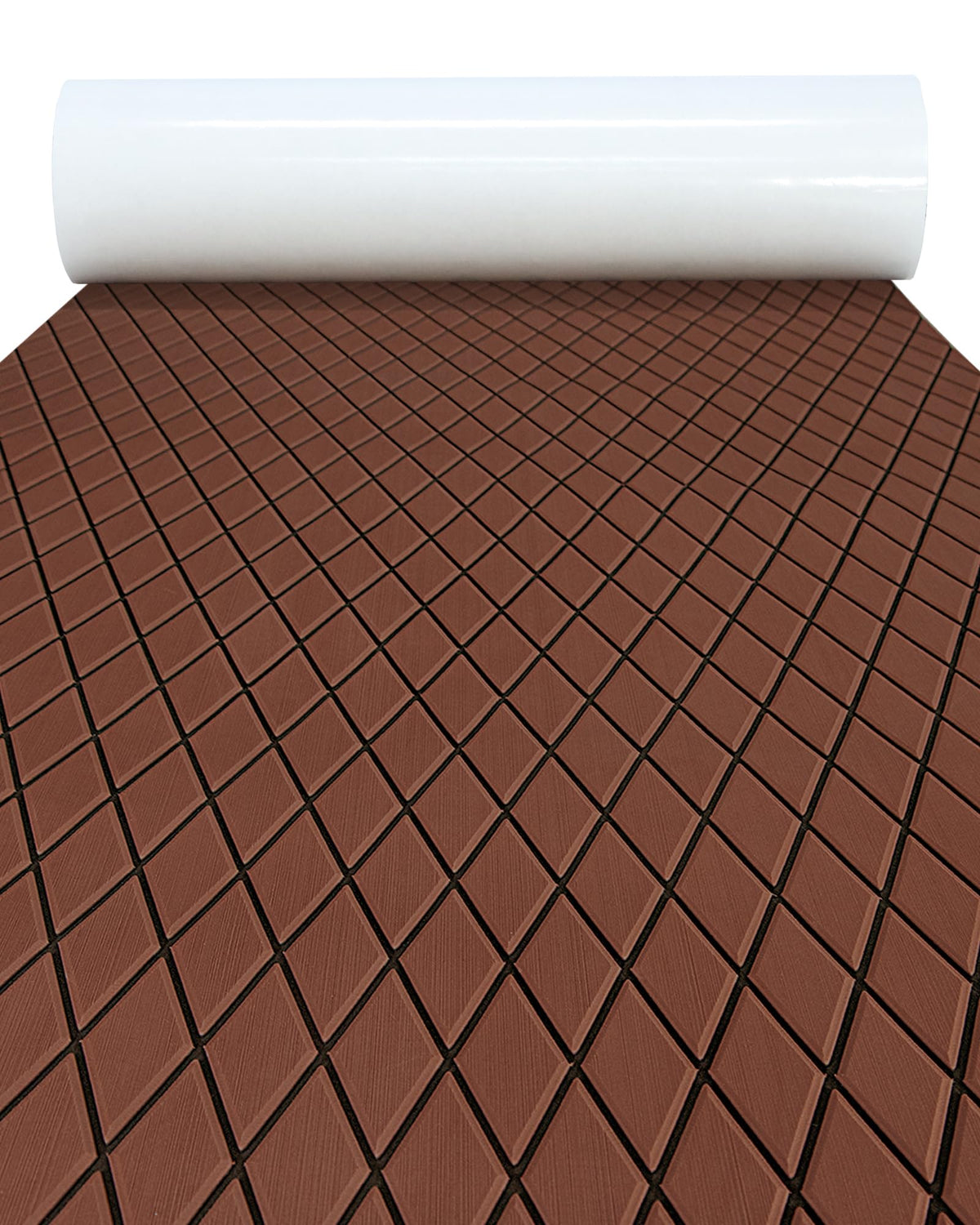 KXKZREN EVA Foam Boat Flooring Decking Sheet 6mm Thick Diamond Anti-Slip Marine Flooring Mat Self Adhesive Deck Pad for Bass Boat Yacht Motorboat RV Cooler Tops, 94.5" x 47.2"