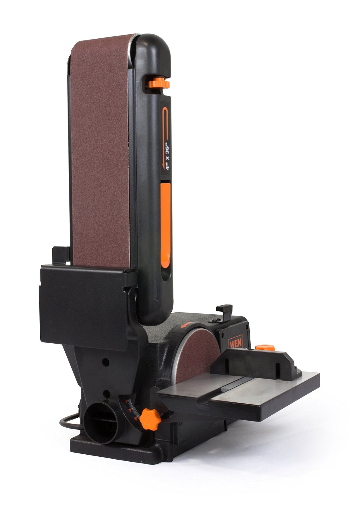 WEN Band Saw with Stand, 10-Inch, 3.5-Amp, Two-Speed (BA3962) & 6502T 4.3-Amp 4 x 36 in. Belt and 6 in. Disc Sander with Cast Iron Base
