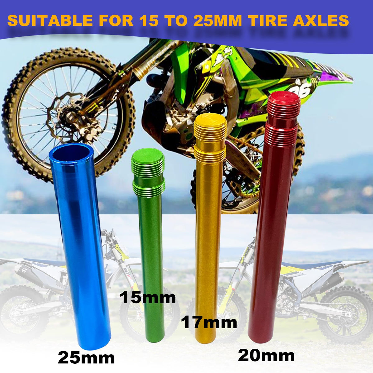 C CLINK Dirt Bike Tire Changing Tools Complete Package for Motocross Enduro Compact Dirt Bike Tire Changer for 16" to 21" Wheels Quick Easy Mount 15mm to 25 mm Axles (Complete kit)